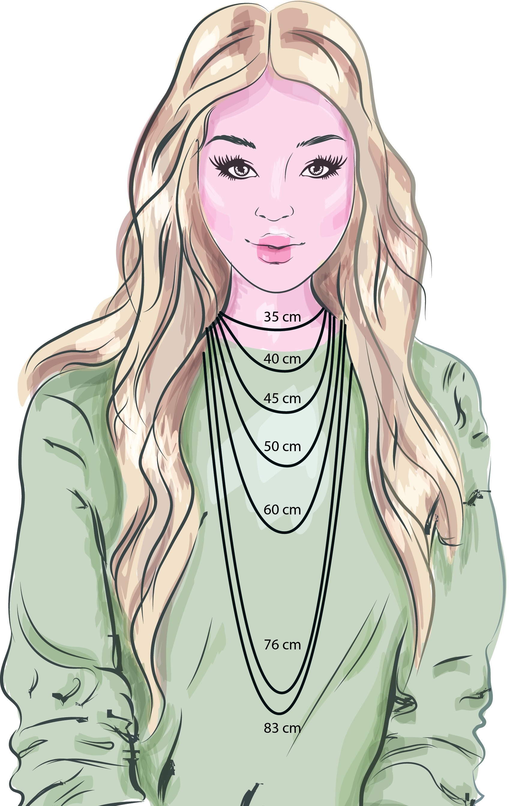 Thumbnail - COLLEZIONE ALESSANDRO Lange Kette "Jade" mit echten Muscheln