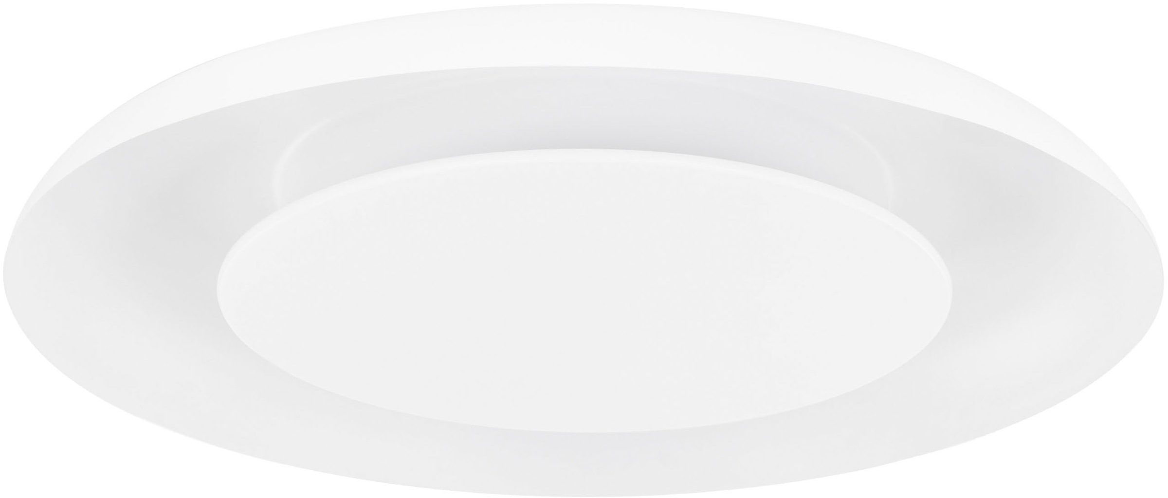 NOVA LUCE Deckenleuchte "EPOS", 1, Ø 60cm H: 6cm, 1 Stk.weiß, Wohnzimmer, Leuchten