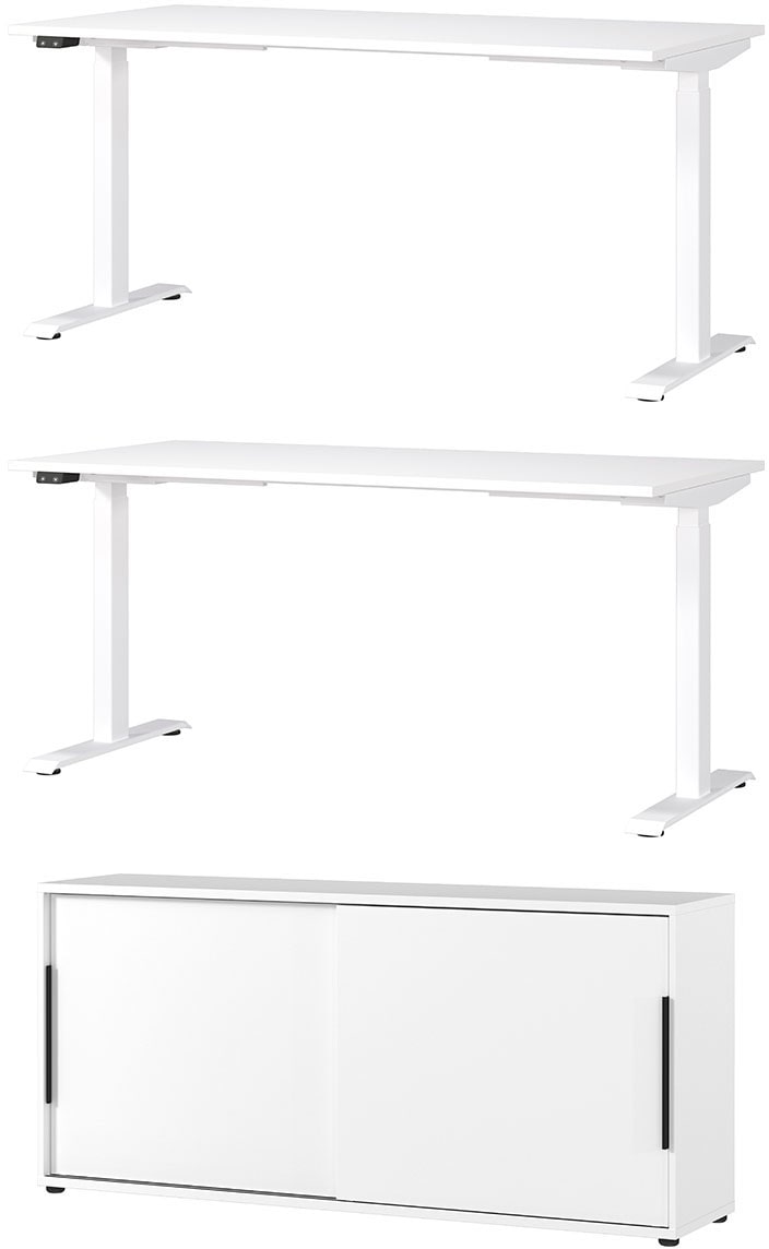 GERMANIA Büromöbel-Set "Mailand" 3 Stk. tlg. inkl. 2 Schreibtischen und Sch günstig online kaufen