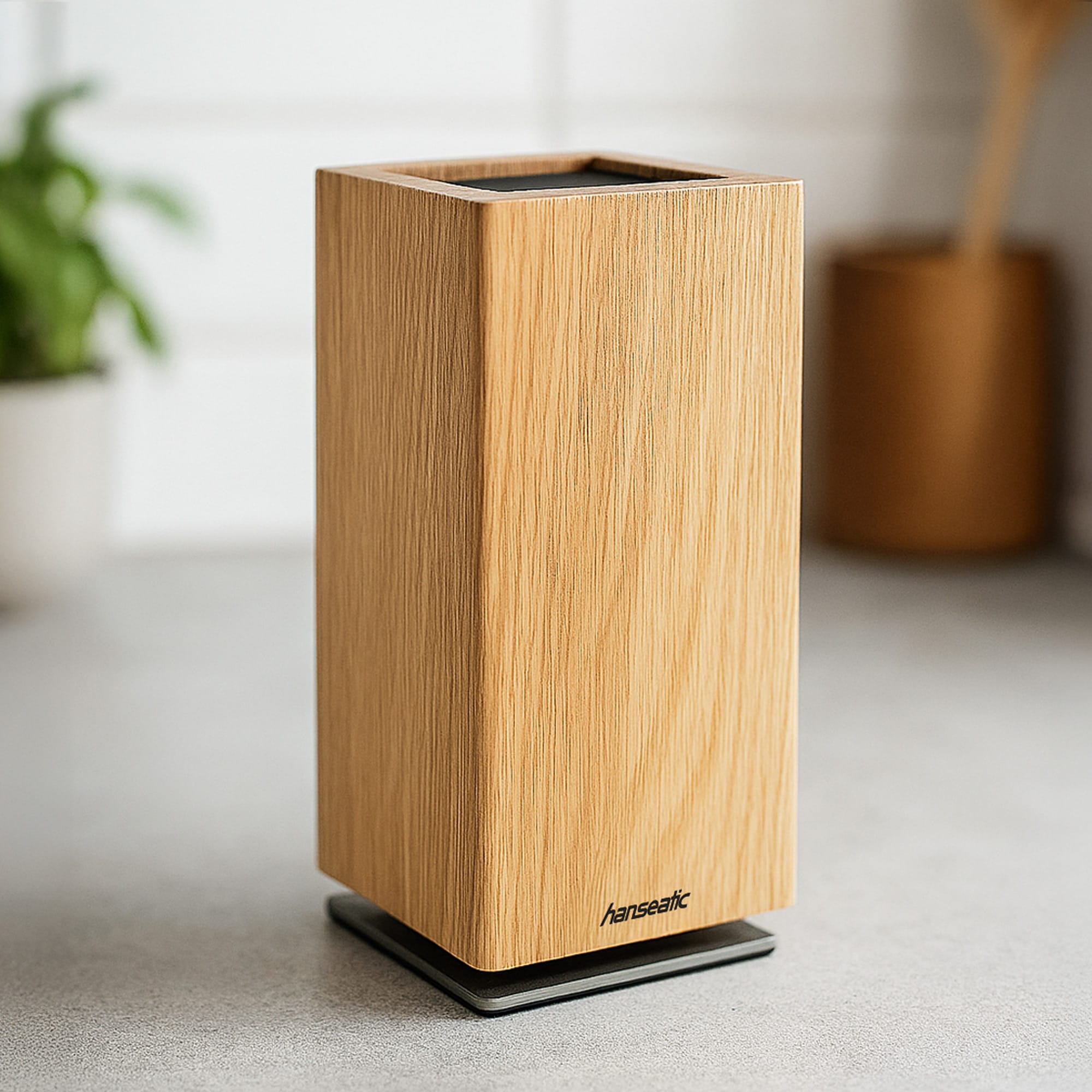 Hanseatic Magnet-Messerblock »hanseatic PREMIUM, Messerblock aus Holz« 1 Stk. elegantes Design, herausnehmbarer Borsteneinsatz, 360-Grad-drehbar