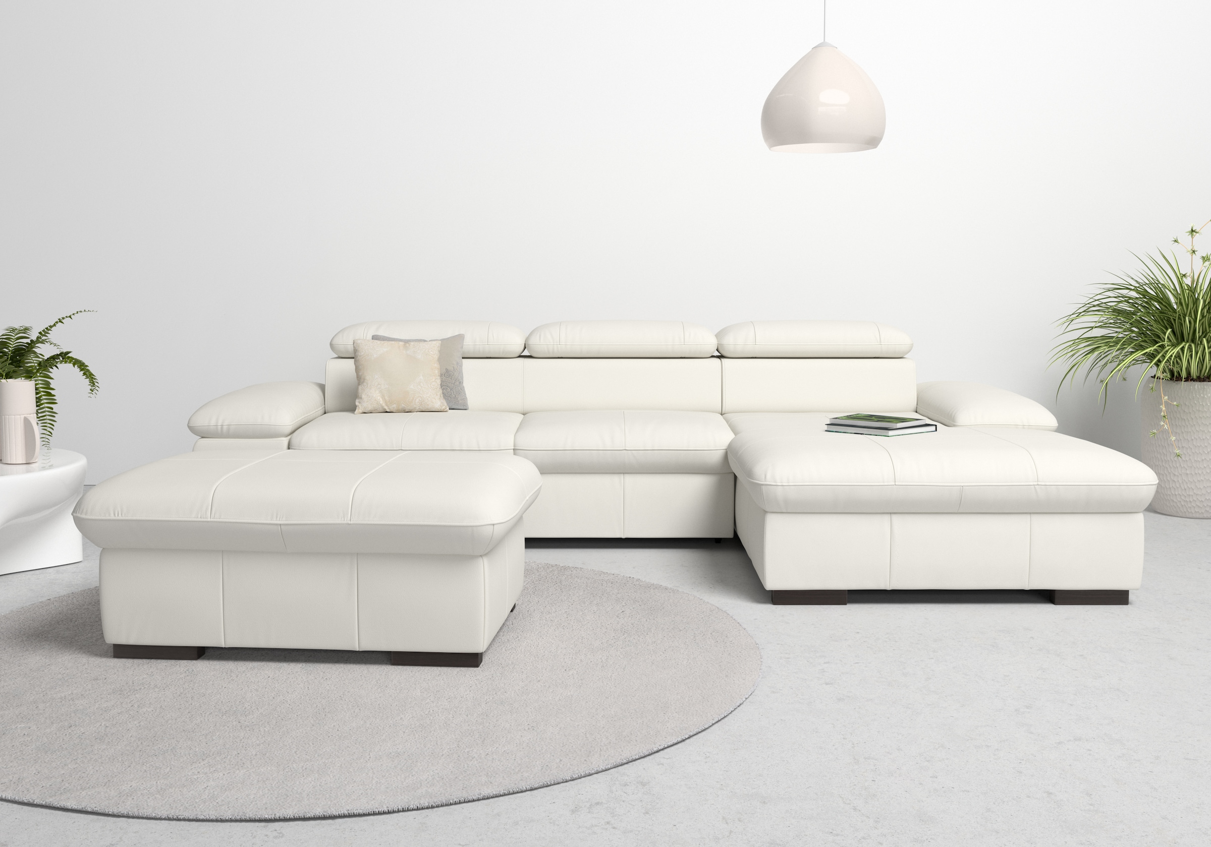 OTTO home Ecksofa "Alberto L-Form" mit Kopfteilverstellung, wahlweise mit Schlaffunktion