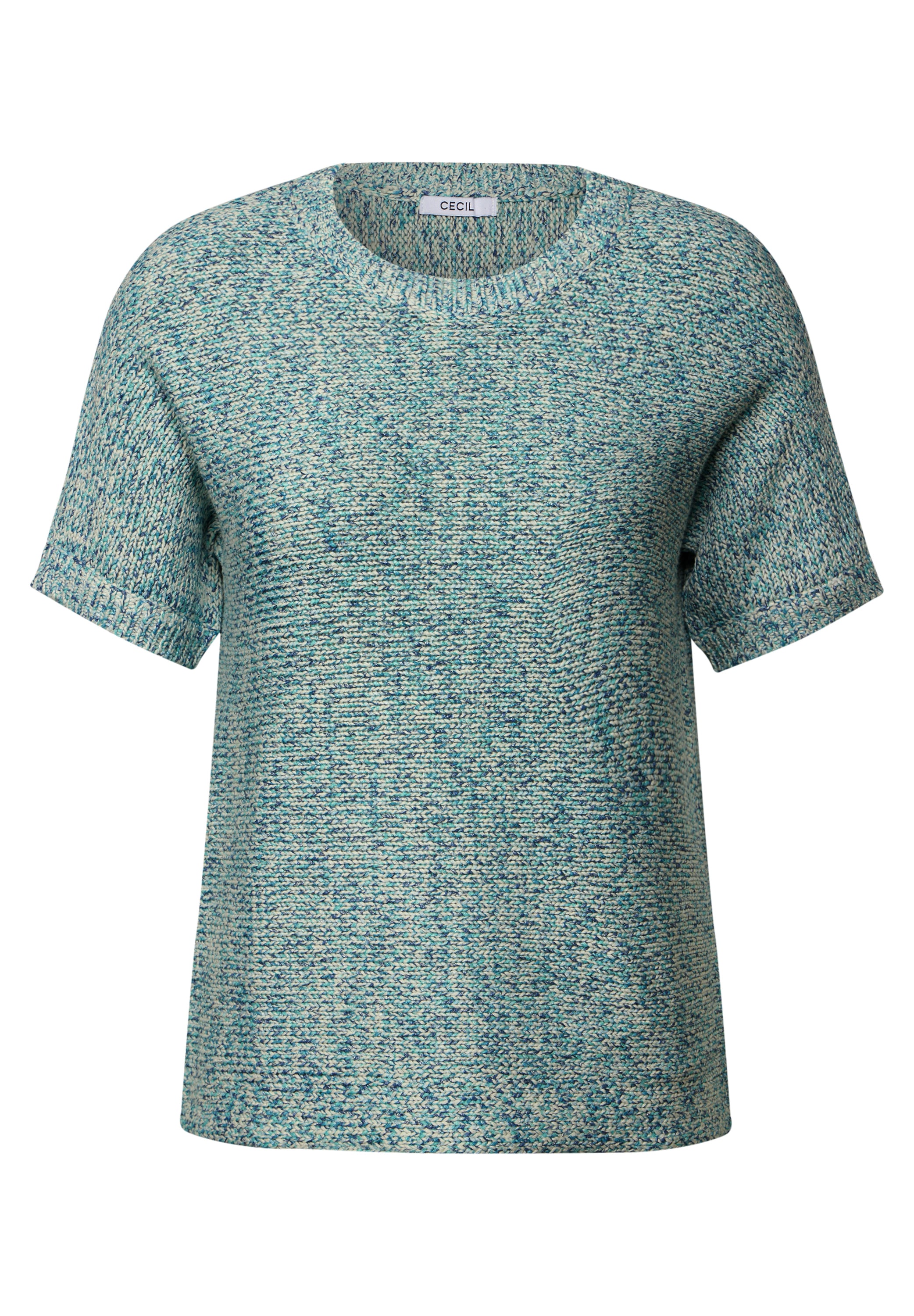 Cecil Kurzarmpullover, aus Mouliné