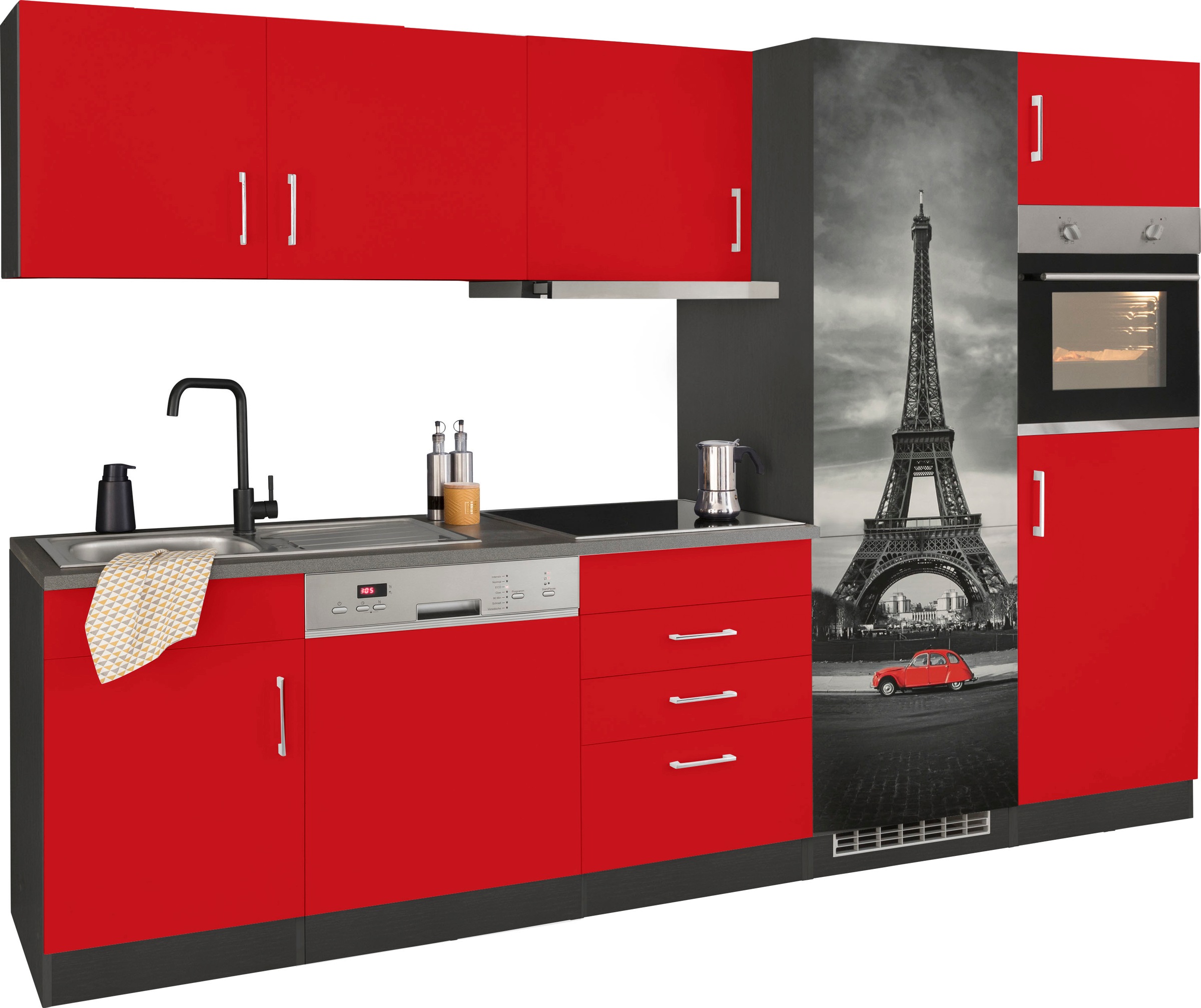 KOCHSTATION Küchenzeile "KS-Paris", mit E-Geräten, Breite 290 cm günstig online kaufen