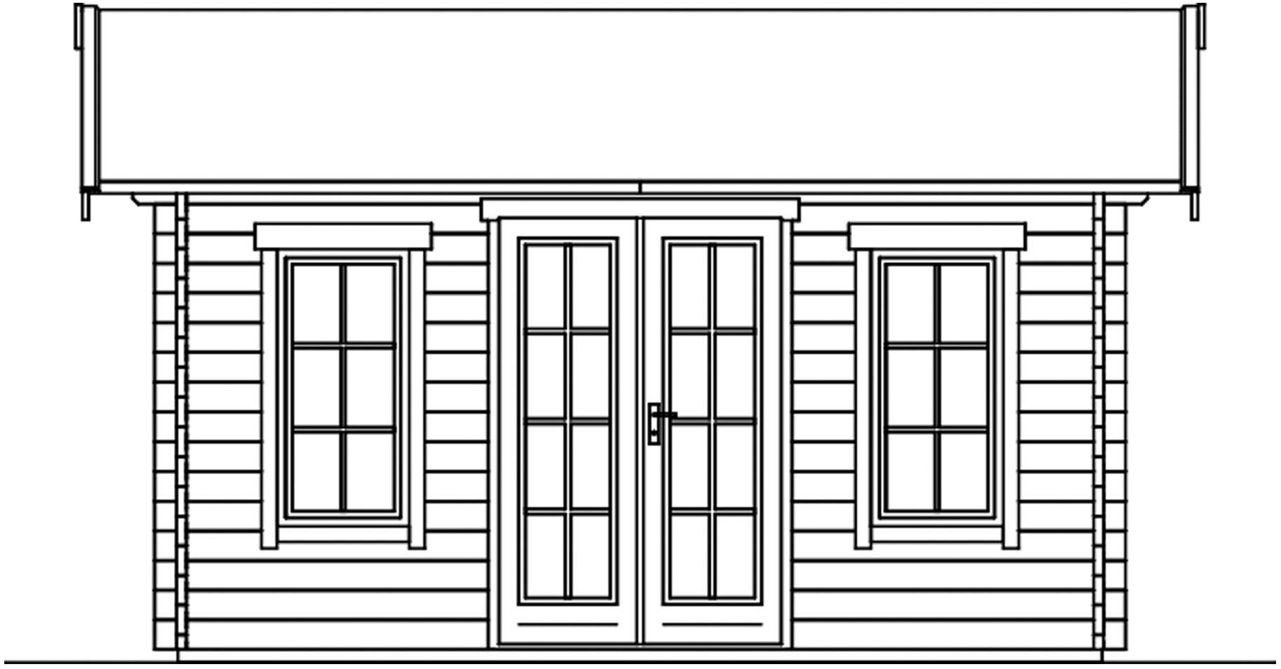 Skanholz Gartenhaus »Lugano 1« mit Lattung