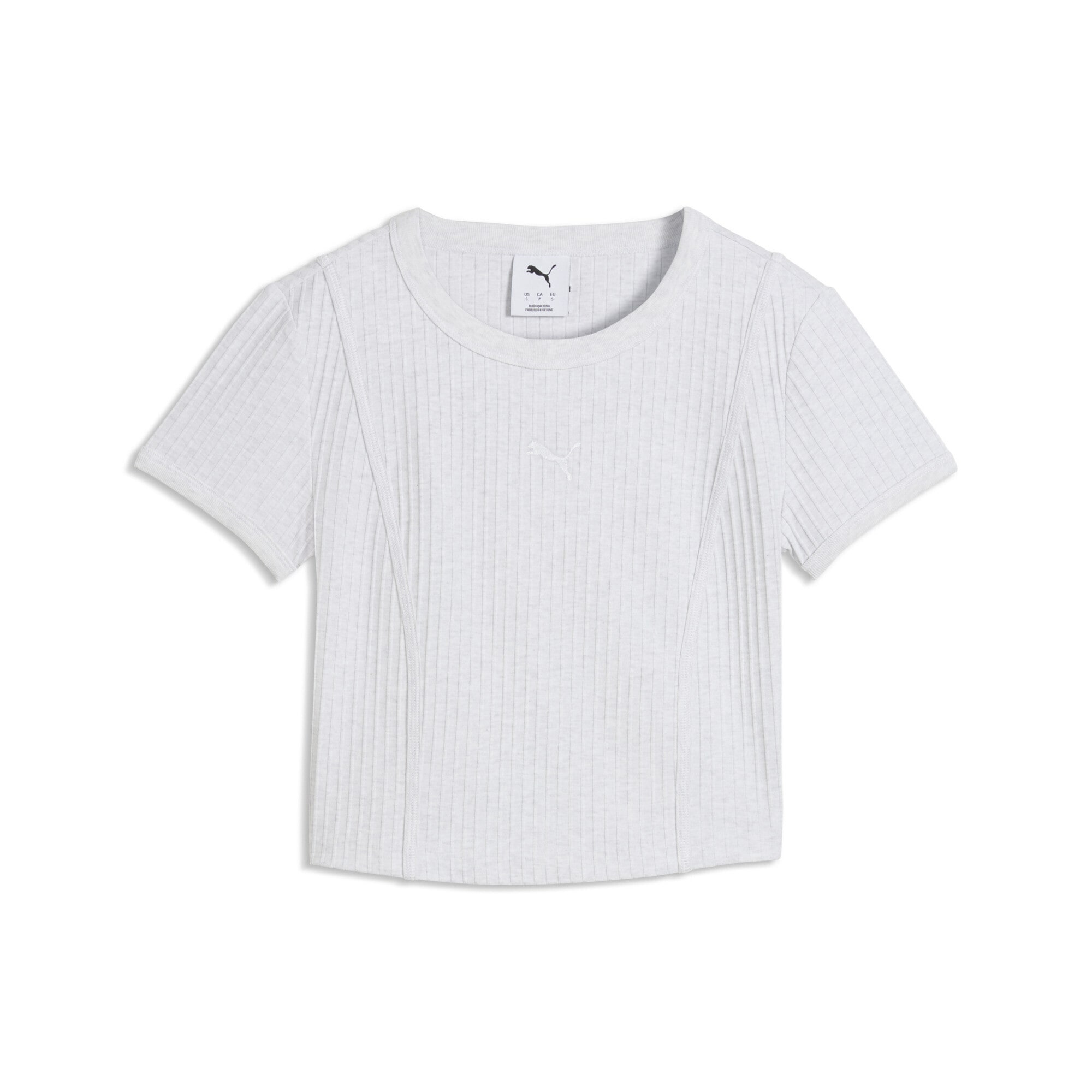 PUMA T-Shirt "Essentials Geripptes T-Shirt Damen"