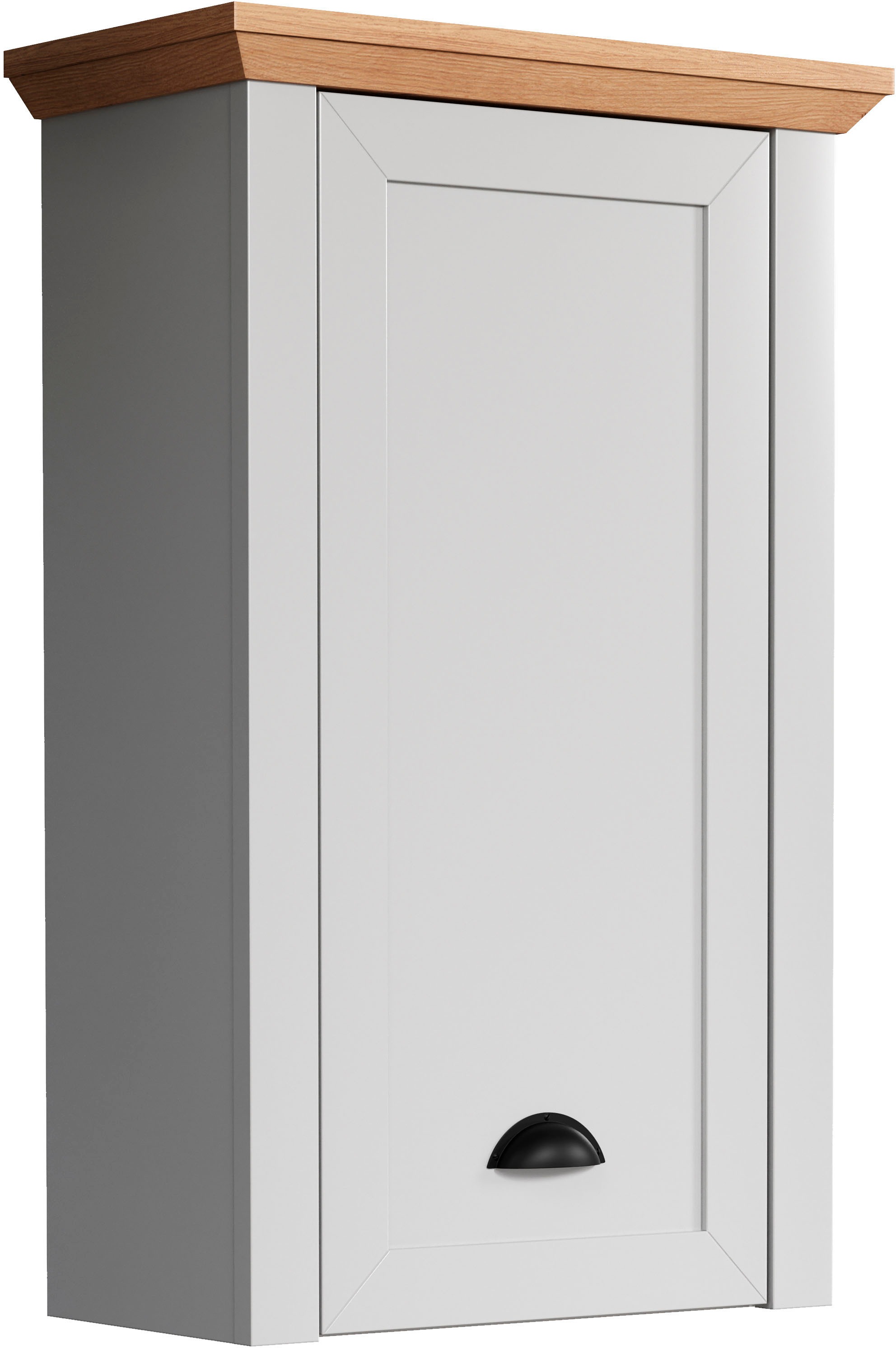 Home affaire Hängeschrank, Badschrank mit Muschelgriff im Landhaus-Look - (B/T/H) 46/24/73 cm