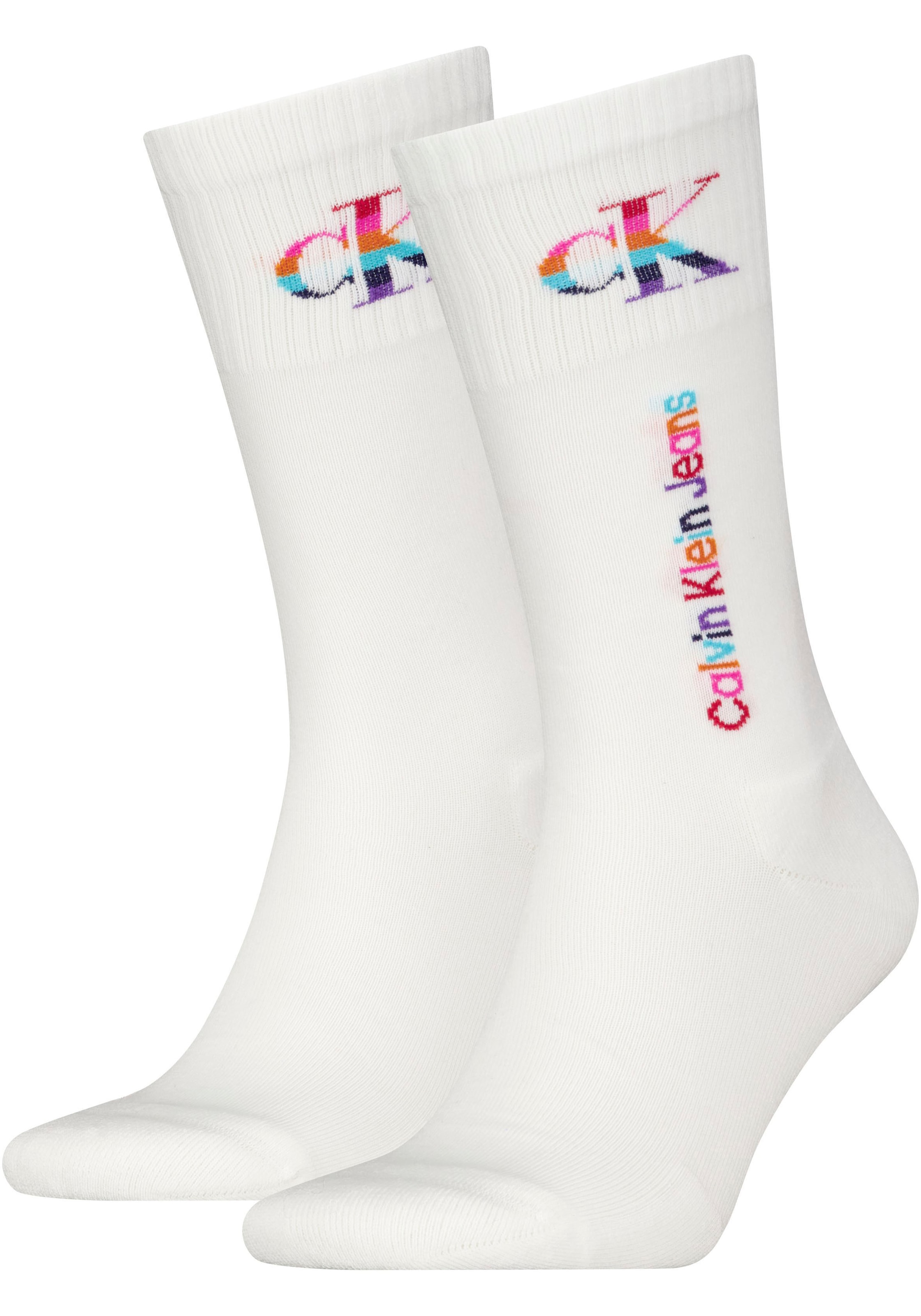 Socken, (Packung, 2er-Pack), mit Regenbogen-Logo