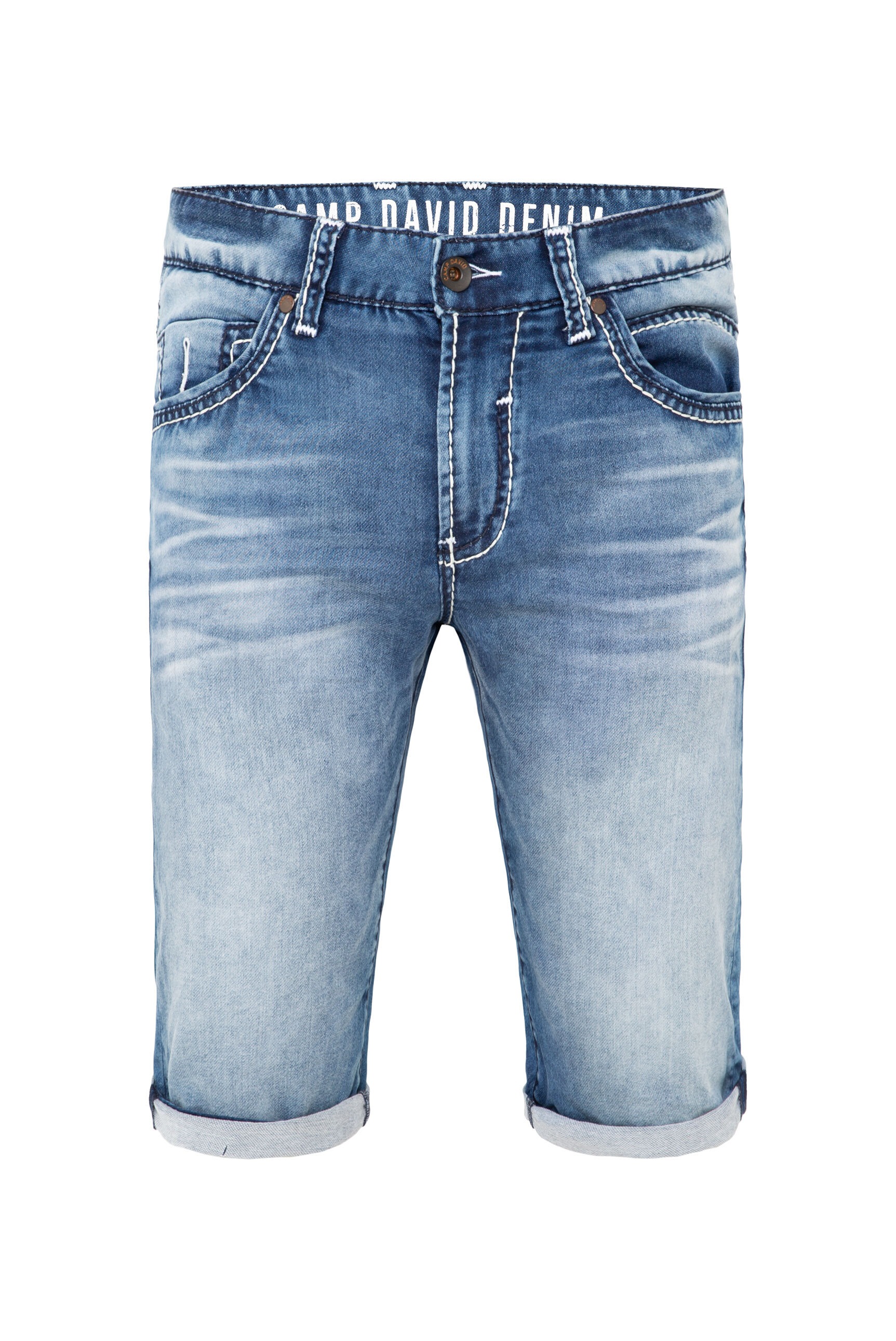 CAMP DAVID Jeansshorts, mit Turn-Up Saum