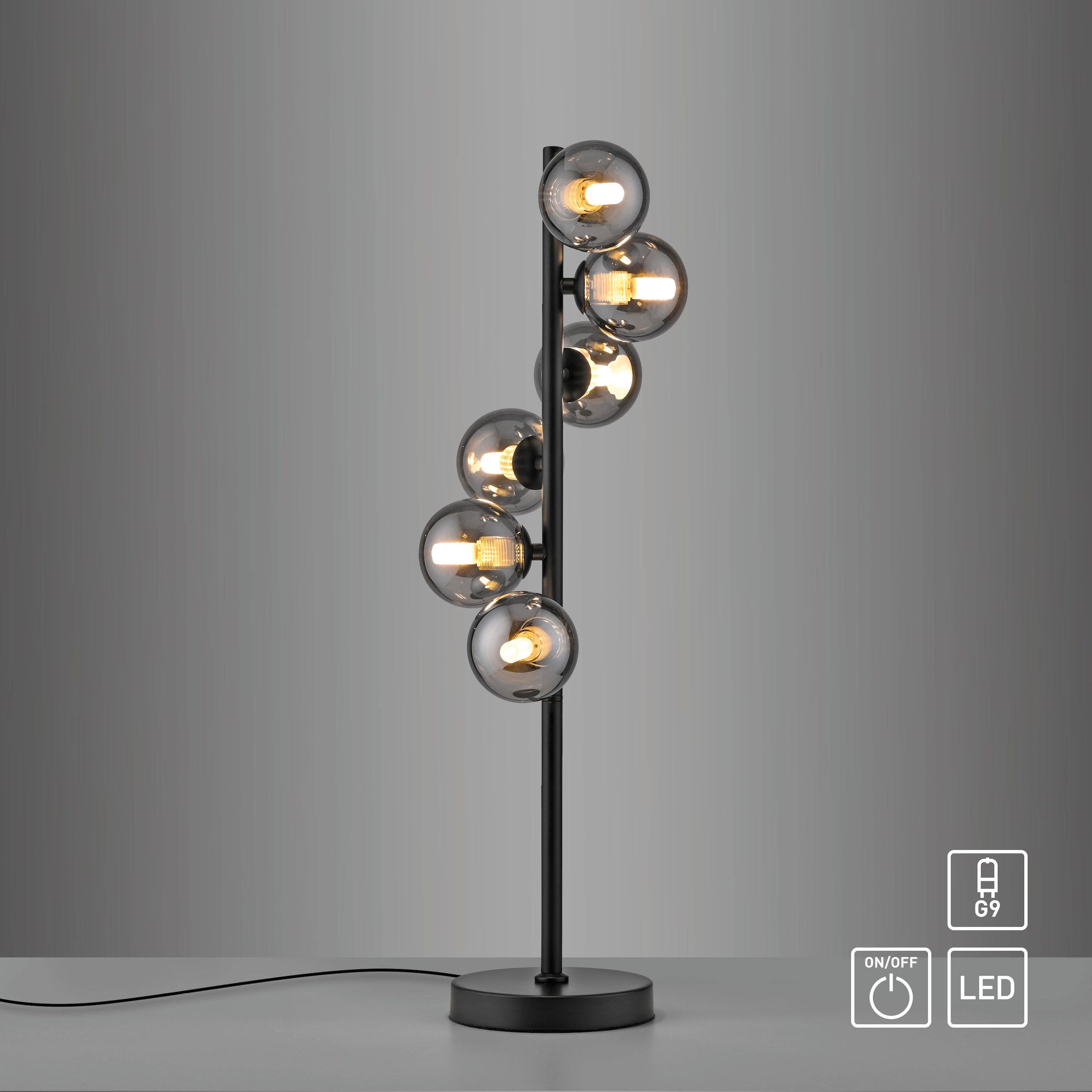 SCHÖNER WOHNEN-Kollektion LED Tischleuchte »DUBAI« G9 1 Stk. Warmweiß SCHÖNER WOHNEN Kollektion, Schnurschalter