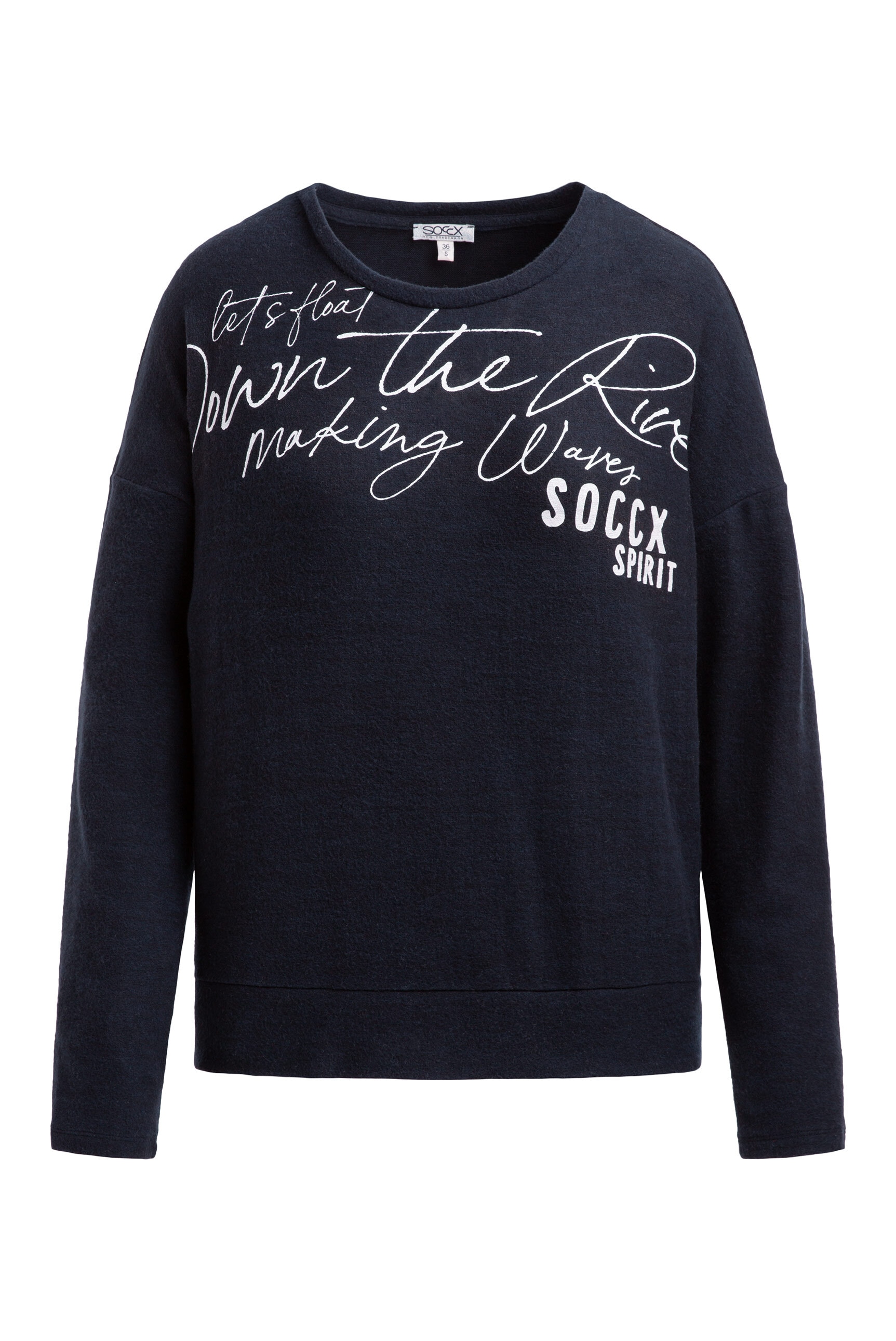 SOCCX Rundhalspullover mit weicher Haptik