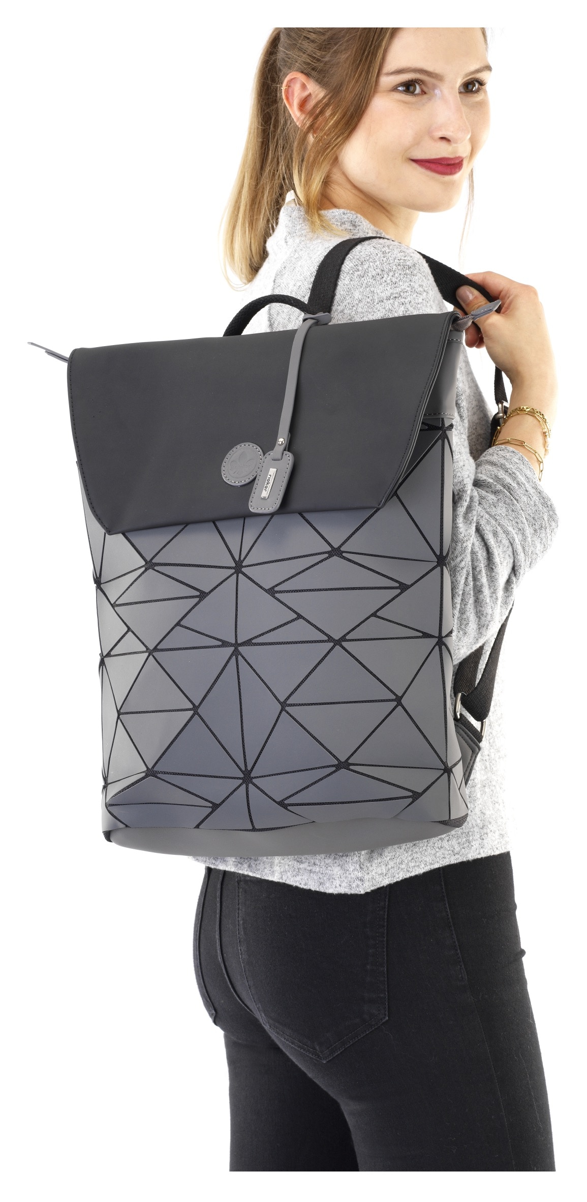 Rieker Cityrucksack »Foil/Foil«, mit geometrischem Muster