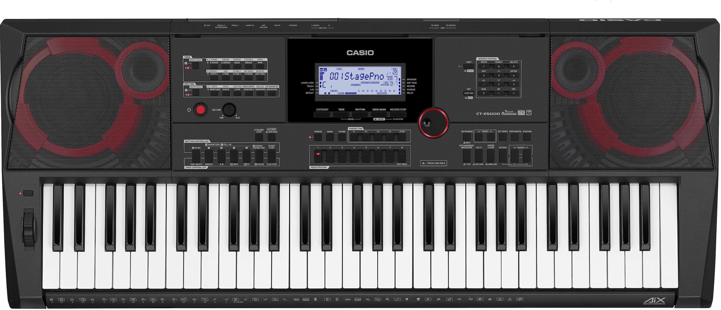 CASIO Home-Keyboard »CT-X5000«, (Set), inklusive Keyboardstativ