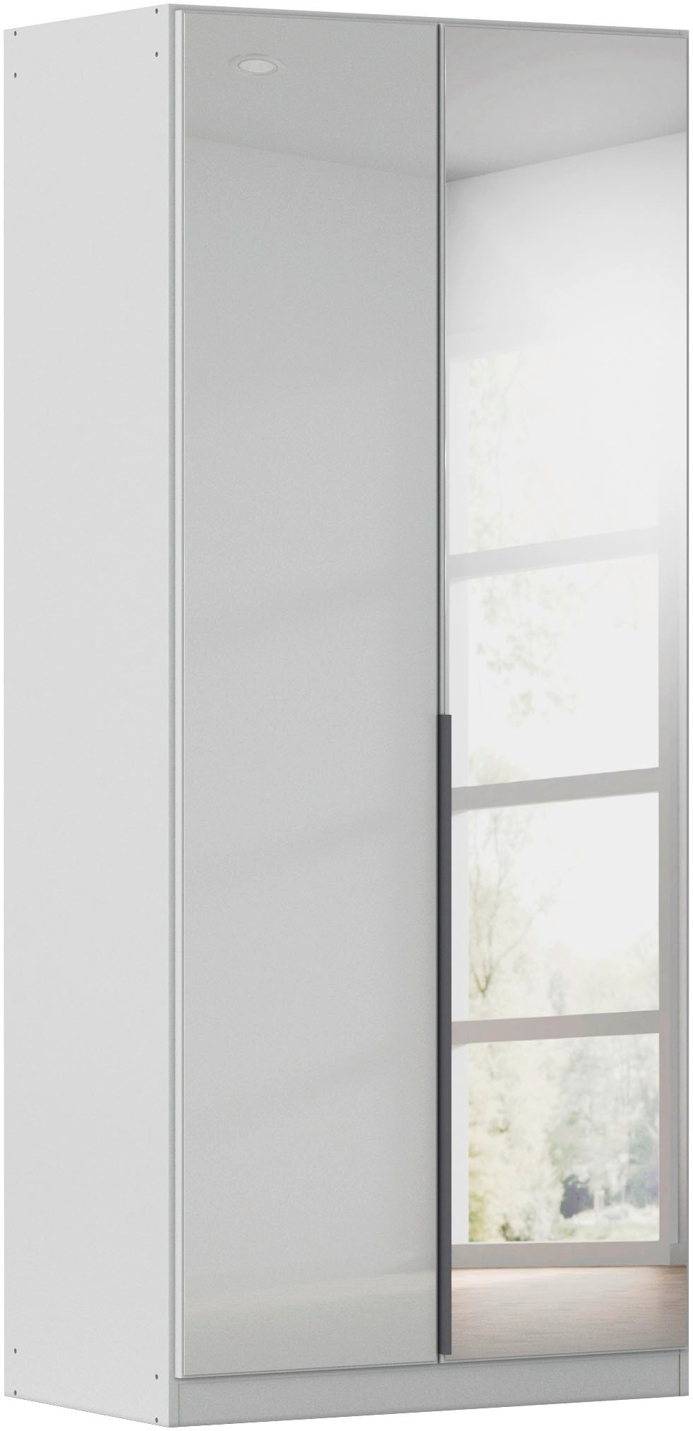 rauch Drehtürenschrank »Kleiderschrank Kleiderschränke Schrank Garderobe AGORDO mit Glasfront«, (in zwei Griff-Farben), durchdachte Innenausstattung, in 6 Breiten und 2 Höhen MADE IN GERMANY