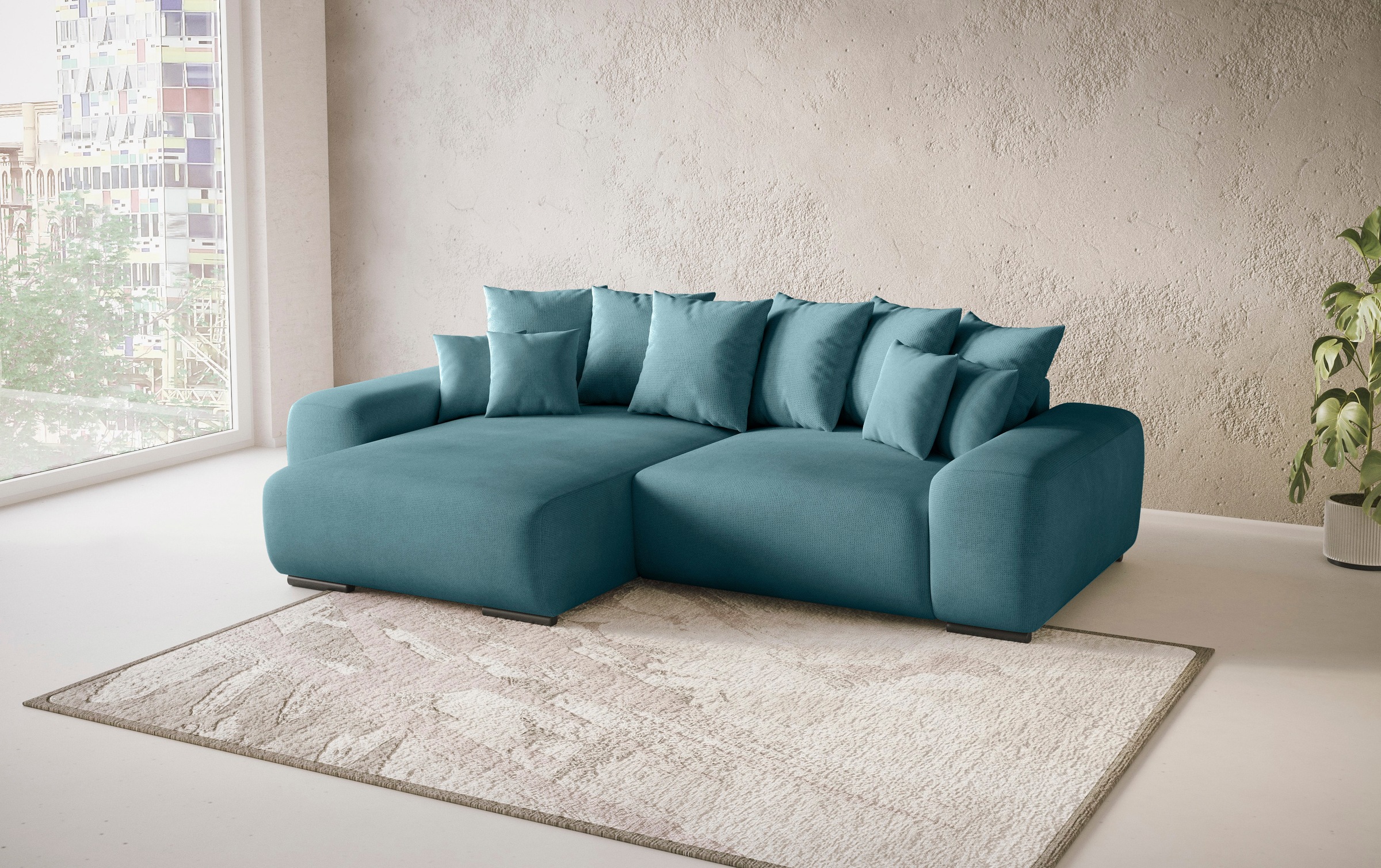Mr. Couch Ecksofa »Sundance II, L-Form«, mit DuraSpring-Taschenfederkern bis 140 kg belastbar