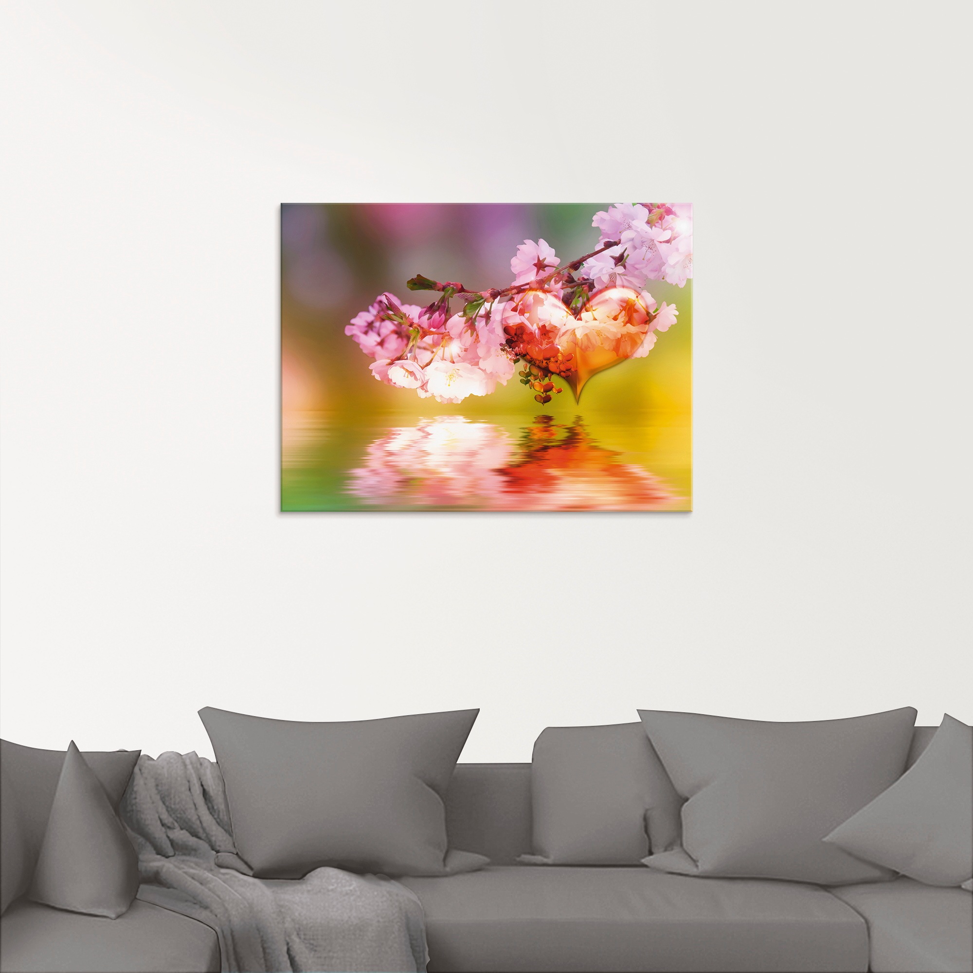 Artland Glasbild "Frühlingsherz" Arrangements 1 Stk. tlg. in verschiedenen günstig online kaufen