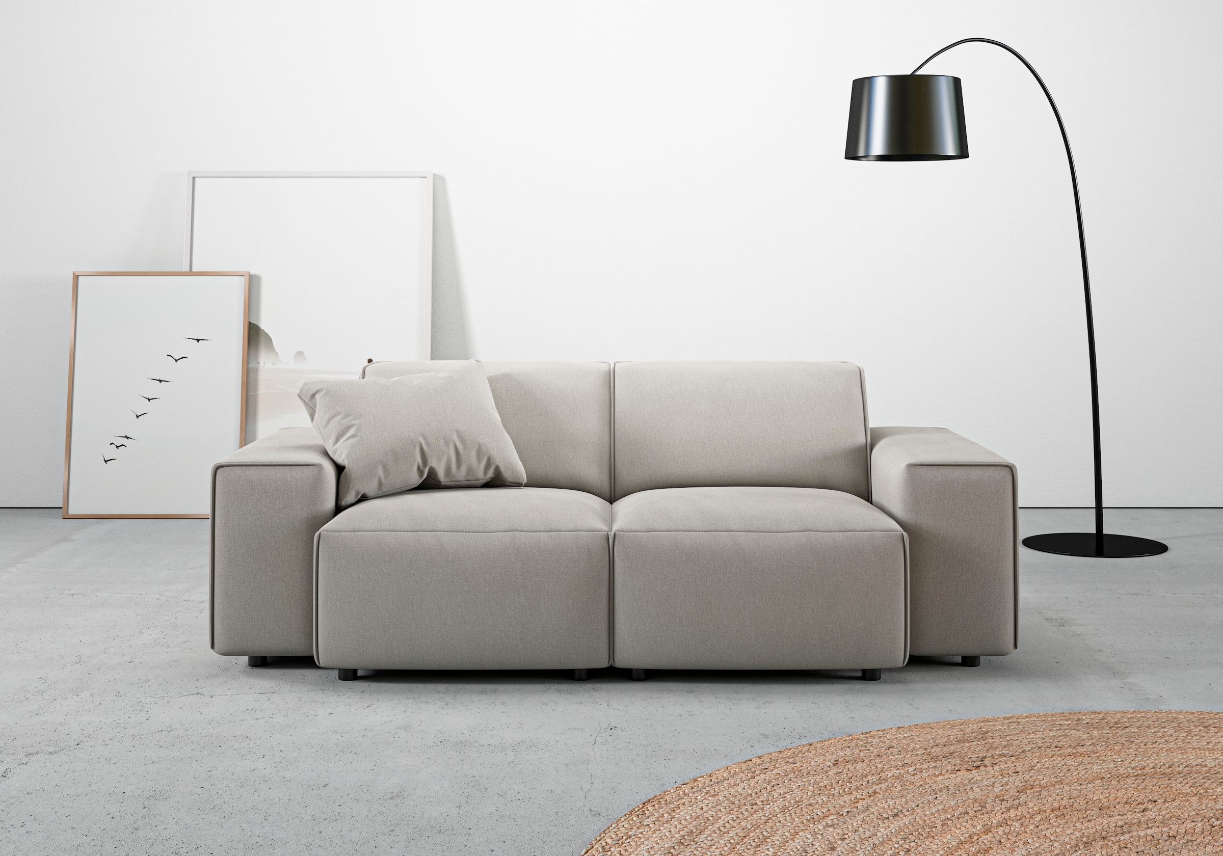 Home affaire 2-Sitzer "Glimminge auch in Breitcord + Feincord + Easy care-Bezug" besondere Kedernähte, Zierkissen