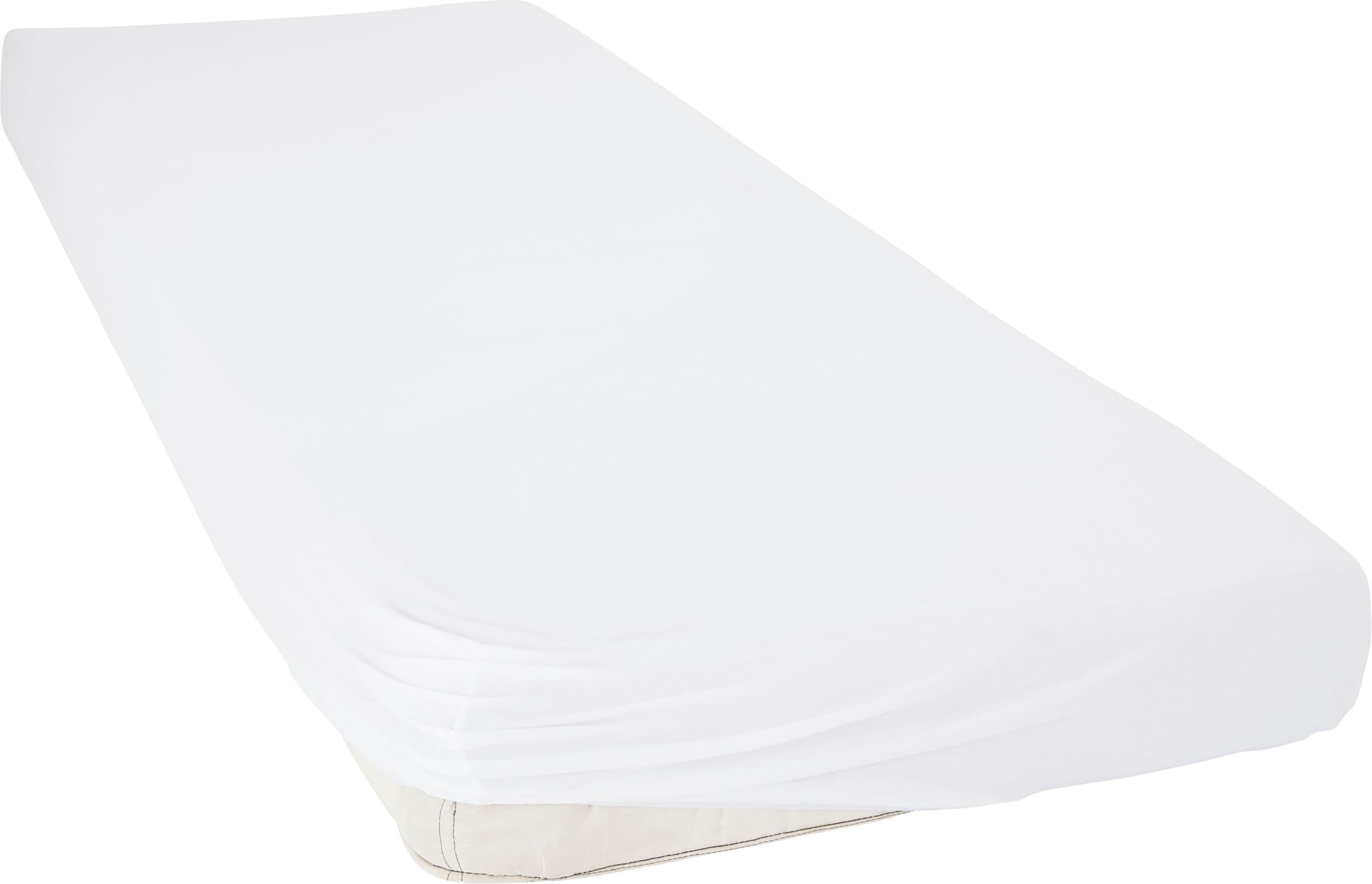 bellana Spannbettlaken "bellana exclusiv aus 100% Mako-Baumwolle, 150 g/m², bügelfrei" feinste Mako-Baumwolle, Spannbetttuch für Matratzen bis 25cm Höhe