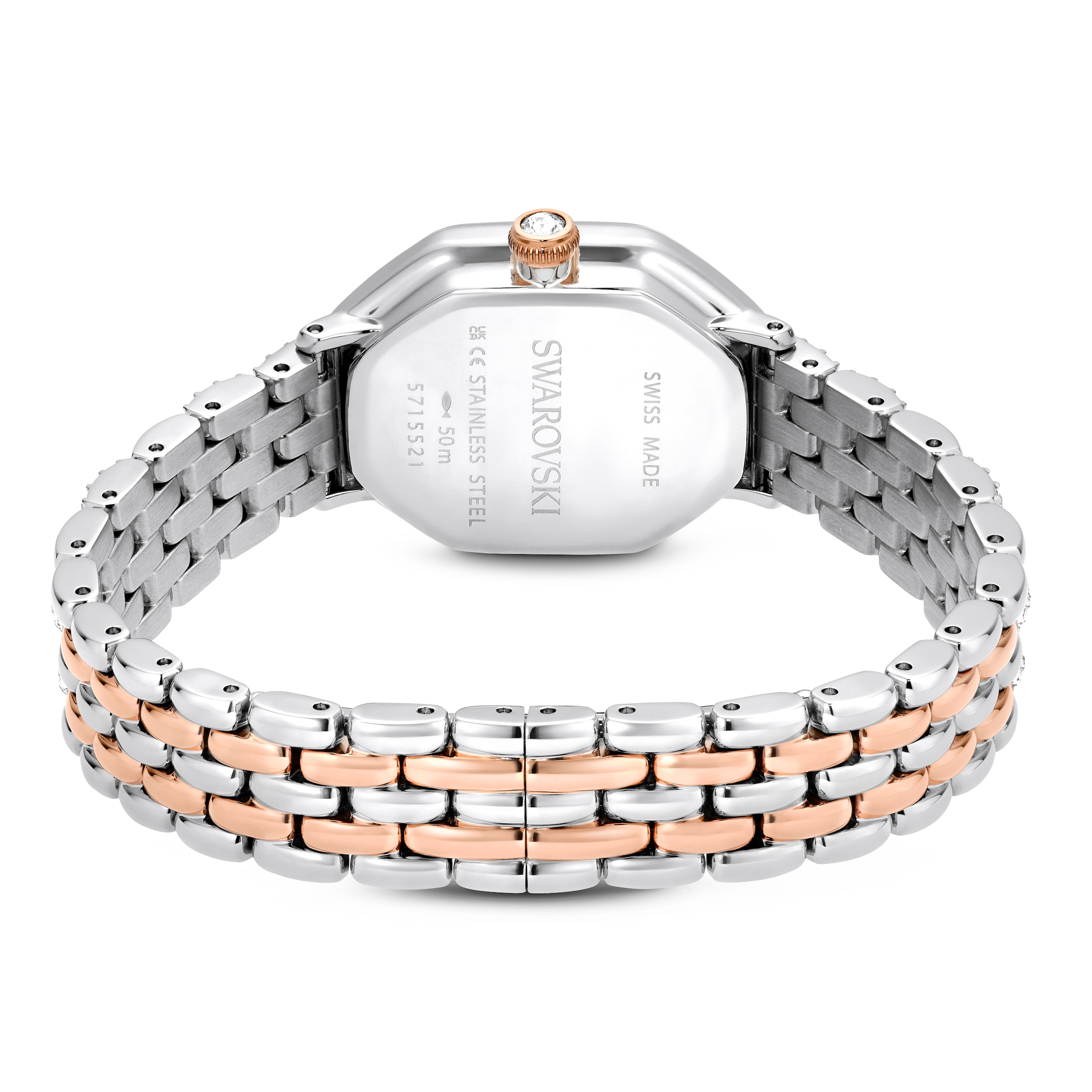 Swarovski Quarzuhr »DEXTERA OCTAGON«, Armbanduhr, Damenuhr, Swiss Made, Edelstahlarmband, analog