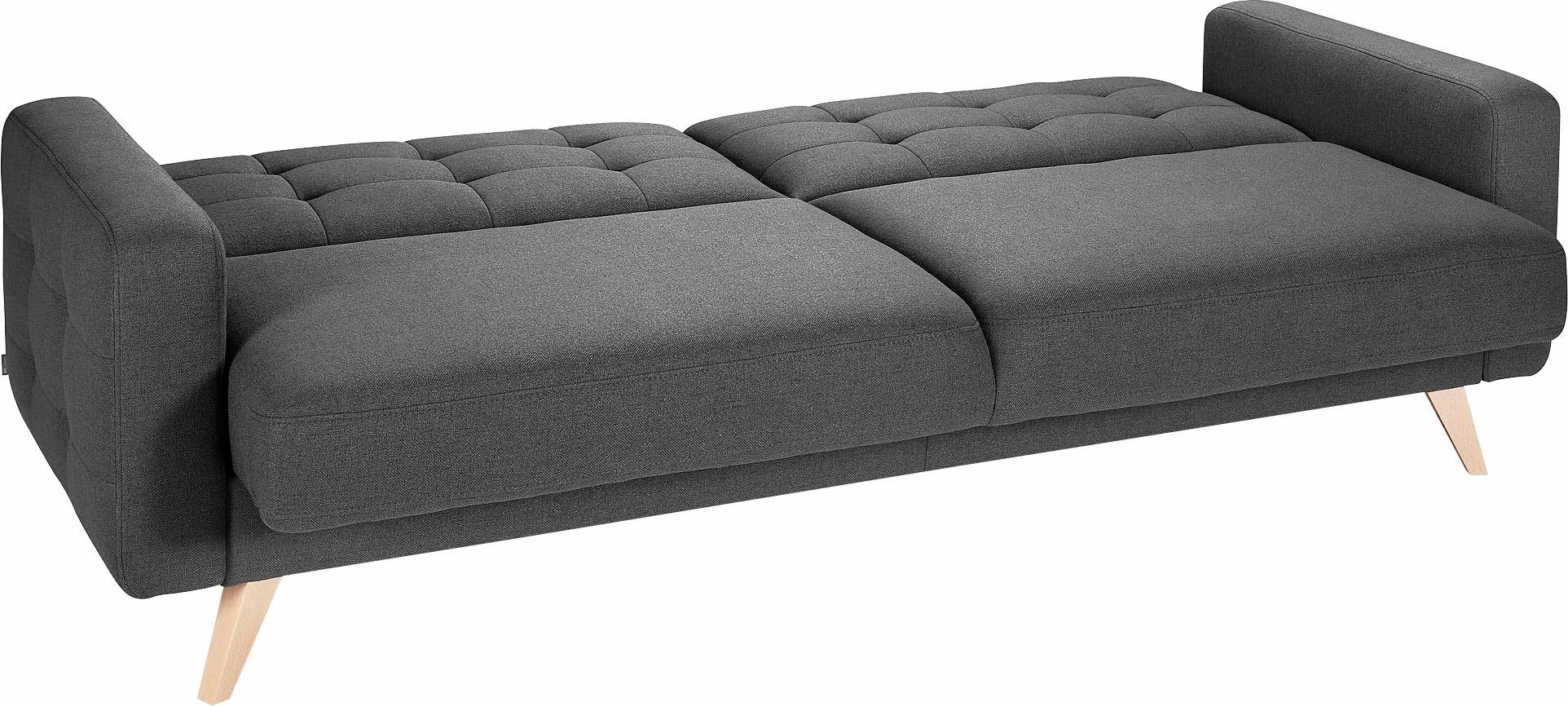 exxpo - sofa fashion 3-Sitzer »Nappa, kompakt und komfortabel, bequem, zeitloses Design, L-Form«, tolle Detailverarbeitung, mit Bettfunktion und Bettkasten