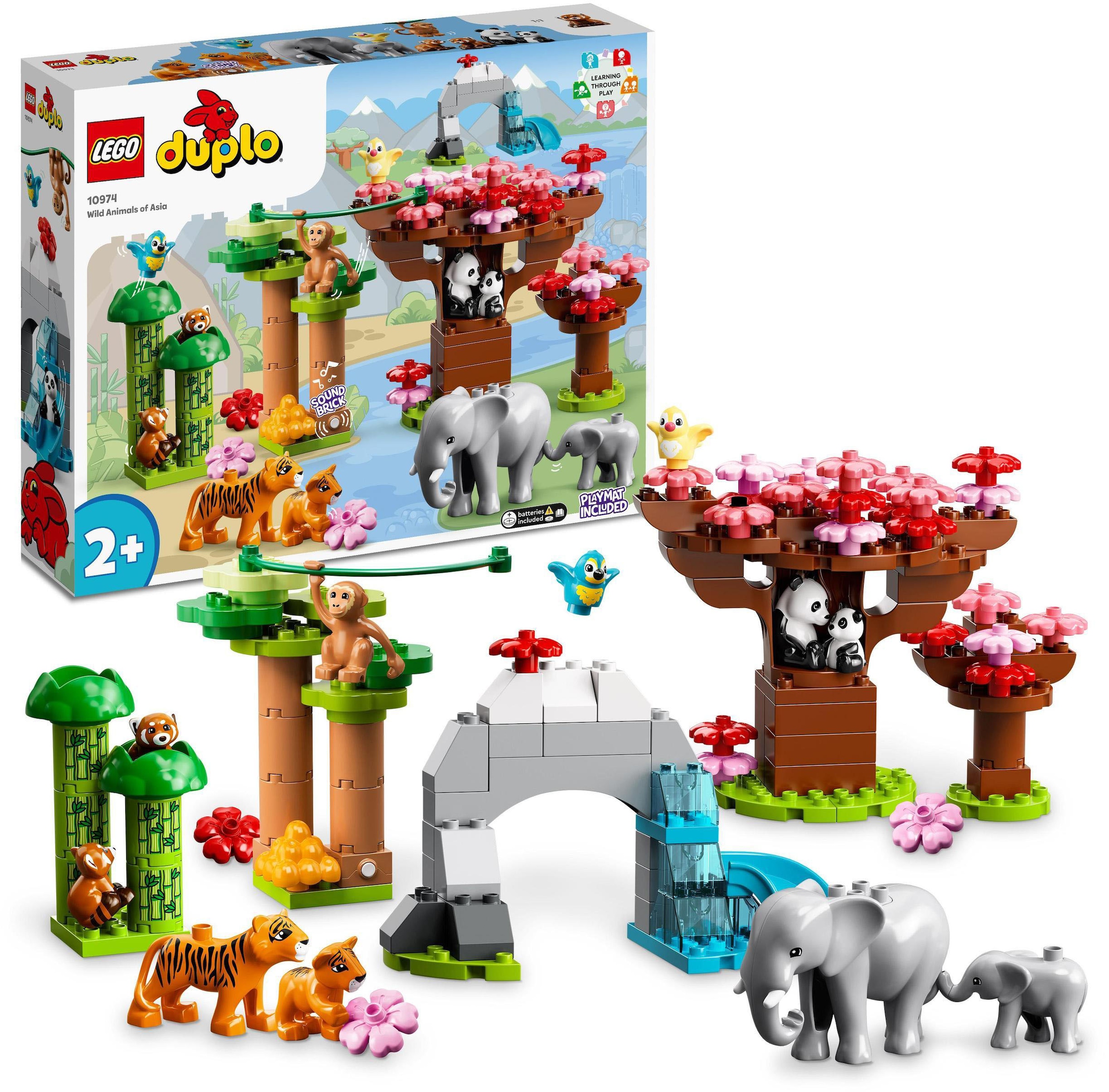 LEGO® Konstruktionsspielsteine »Wilde Tiere Asiens (10974), LEGO® DUPLO«,  (118 St.), Made in Europe | BAUR