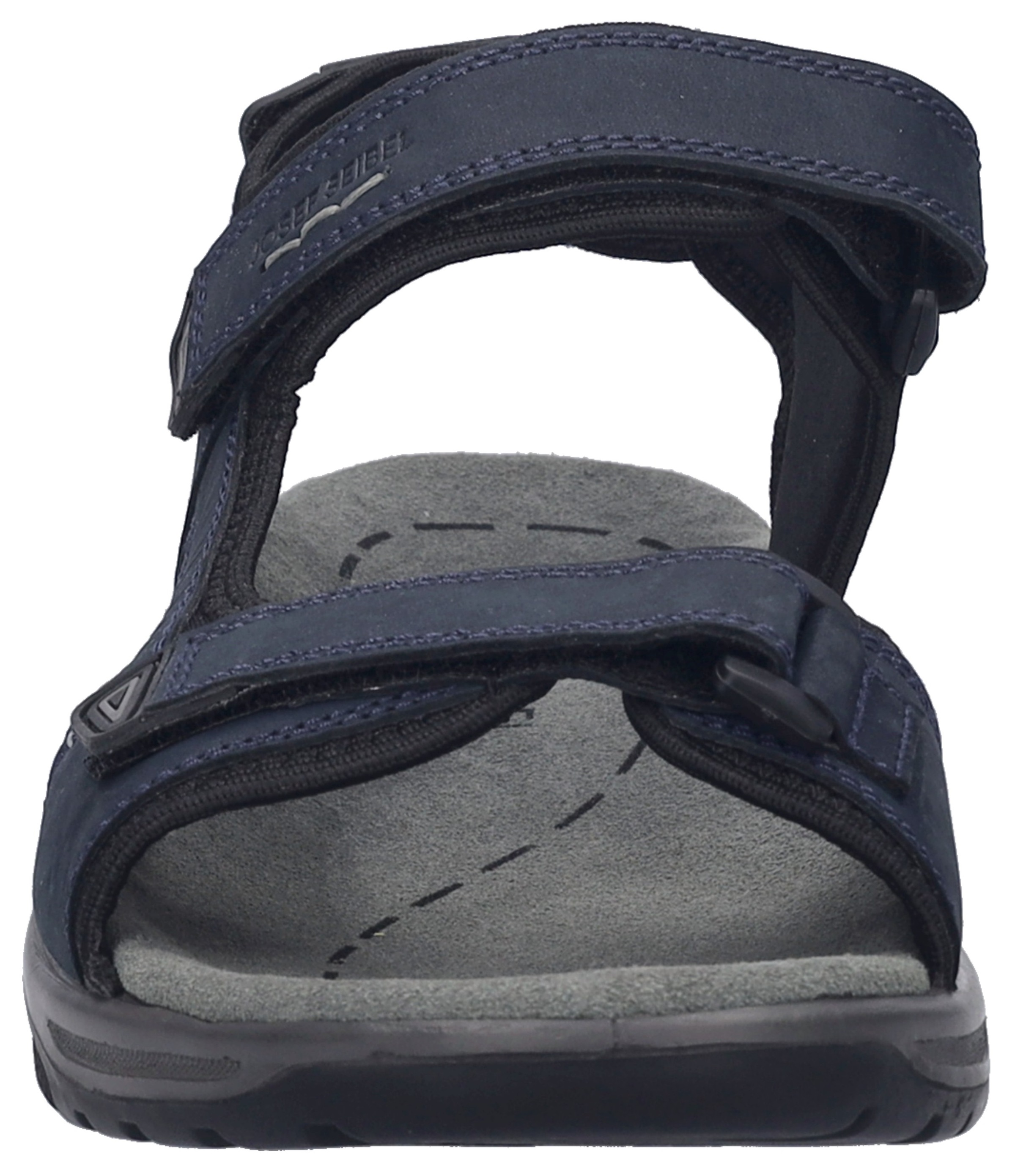 Trekkingsandale JOSEF SEIBEL "Arlo 02", Herren, Gr. 41, blau (indigo), Leder, Basic, Schuhe, Klettsandale, Komfortschuh mit gepolstertem Fußbett, G-Weite 3