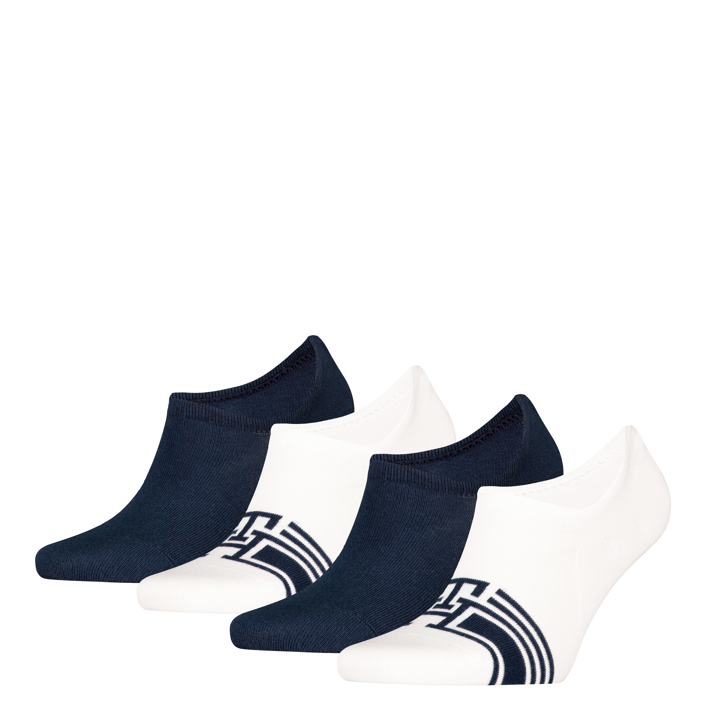 Tommy hilfiger kojinės »TH MEN FOOTIE HC 4P MONOGRAM dryžuotas ECOM« (4 poros) su diskretem Logoakzent