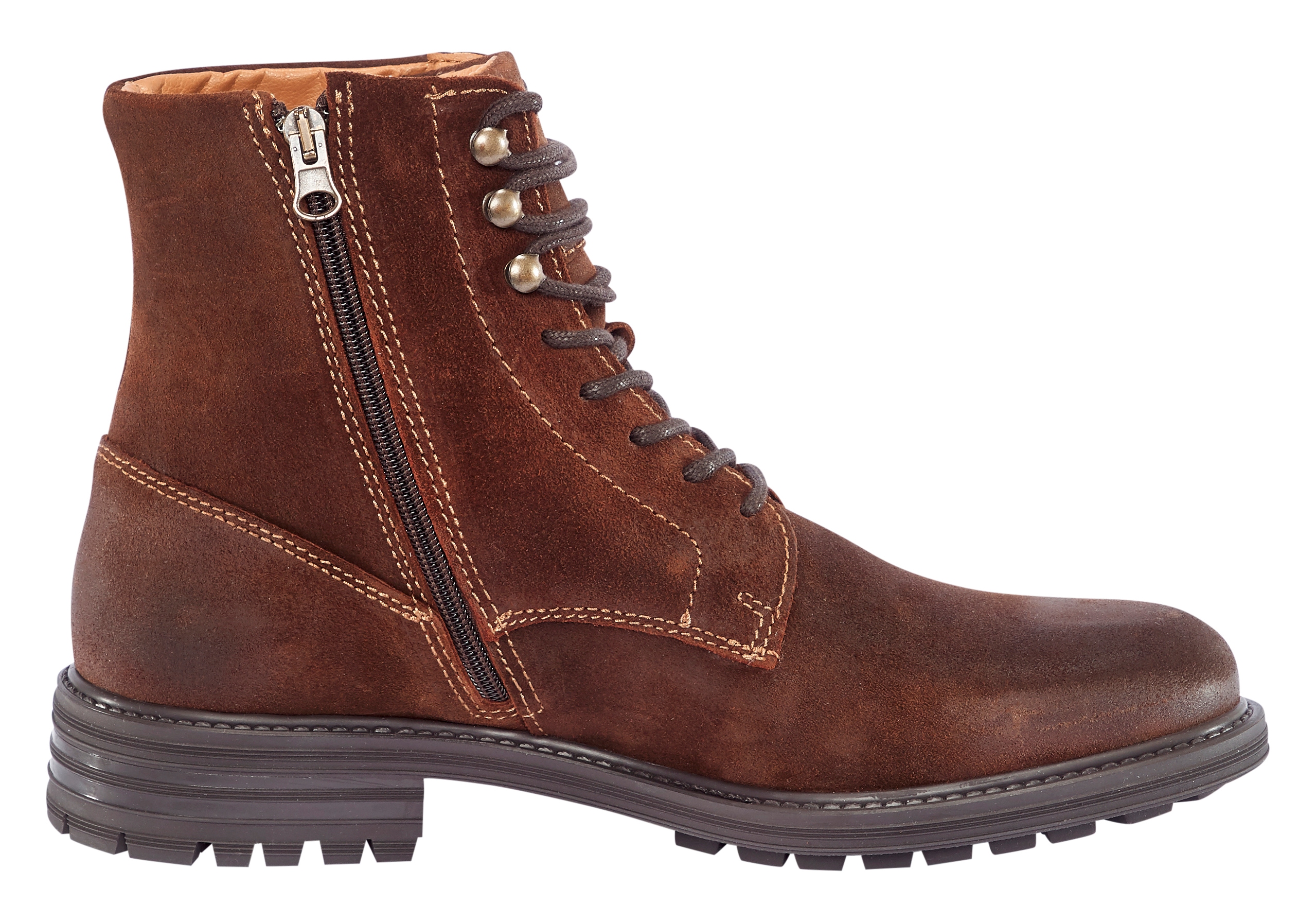 Thumbnail - Pantofola d´Oro Winterboots "CAMPIGLIO HIGH" rutschfeste Gummilaufsohle, Schaftform hoch, Schnürung, aus Leder