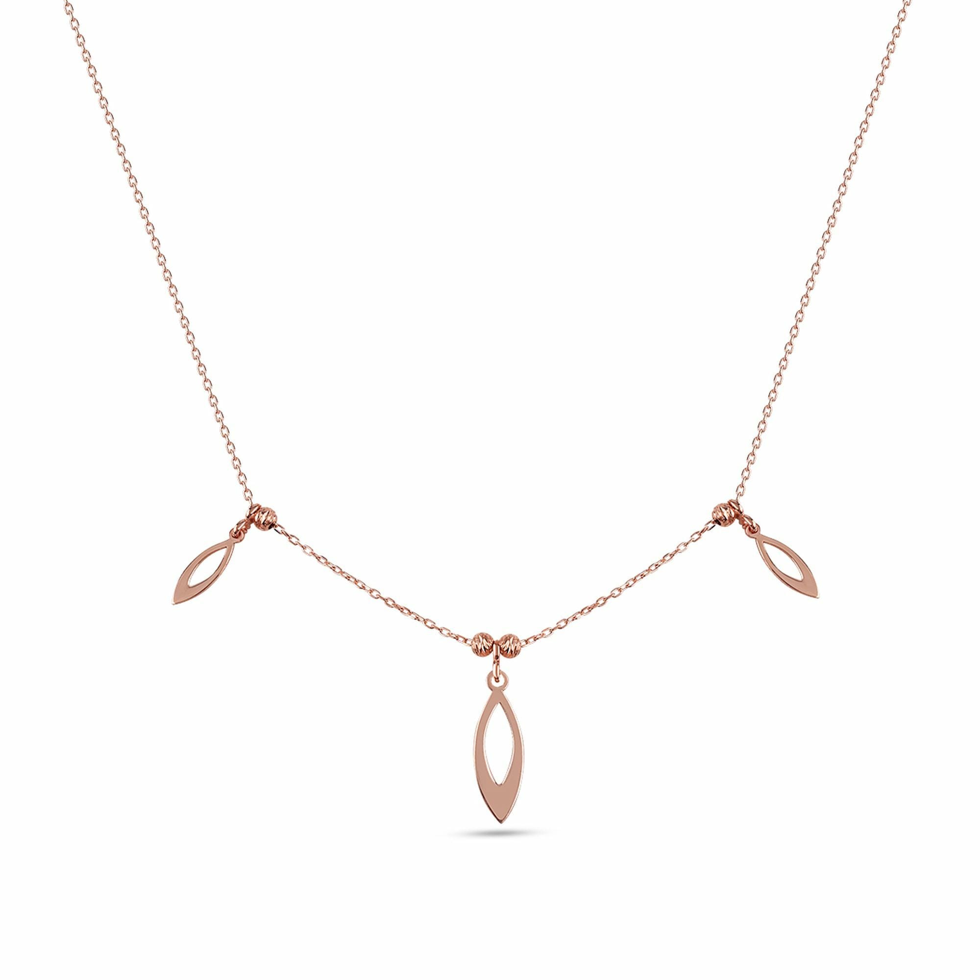 Kette mit Anhänger »925/- Sterling Silber rosévergoldet Pure Geometrie Silberkette«