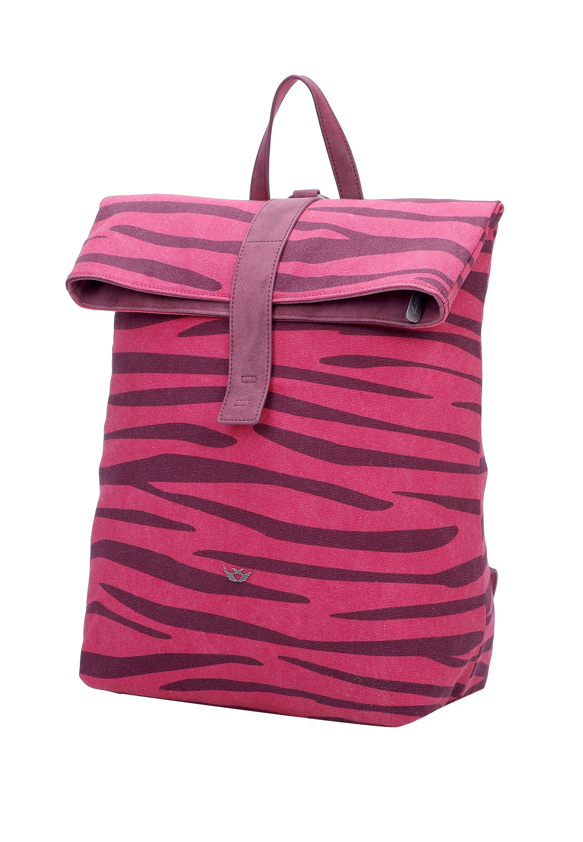 Fritzi Aus Preußen Cityrucksack FRITZI AUS PREUSSEN "Izzy03", Damen, Gr. B/H/T: 18cm, pink (pink, braun), Baumwolle, Kunstfaser, Rucksäcke Cityrucksack, mit stufenlosvertellbaren Trägern 3