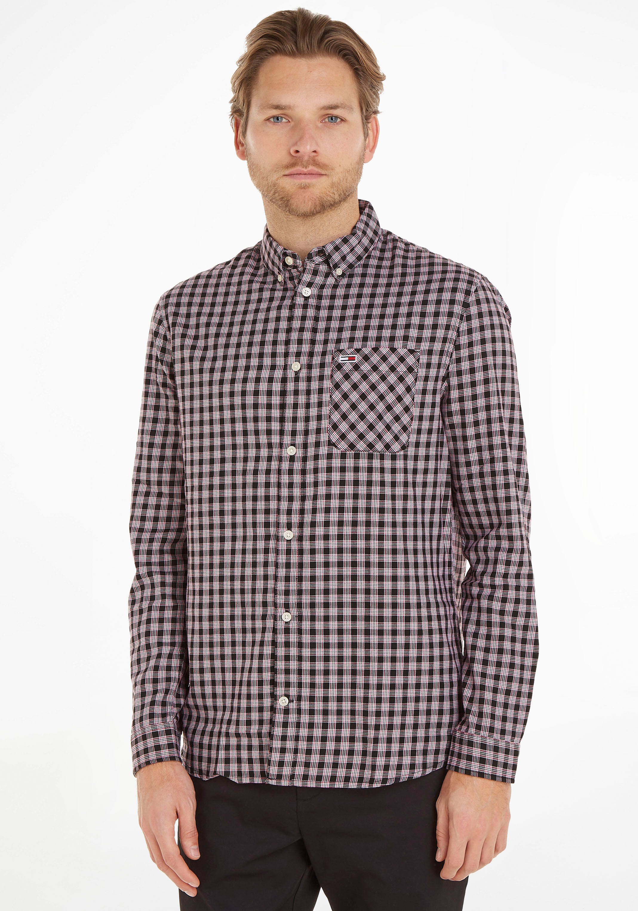 Tommy Jeans Karohemd "TJM ESSENTIAL CHECK SHIRT", mit Karoprint