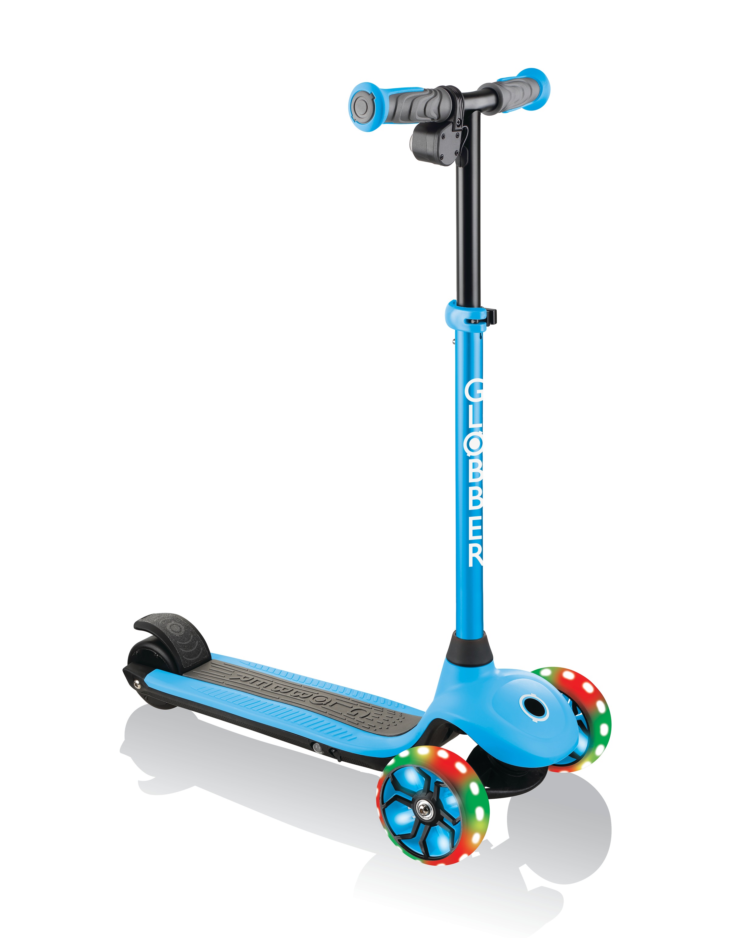 Globber E-Scooter »ONE K E-MOTION 4 PLUS, mit Leuchtrollen« 10 km/h