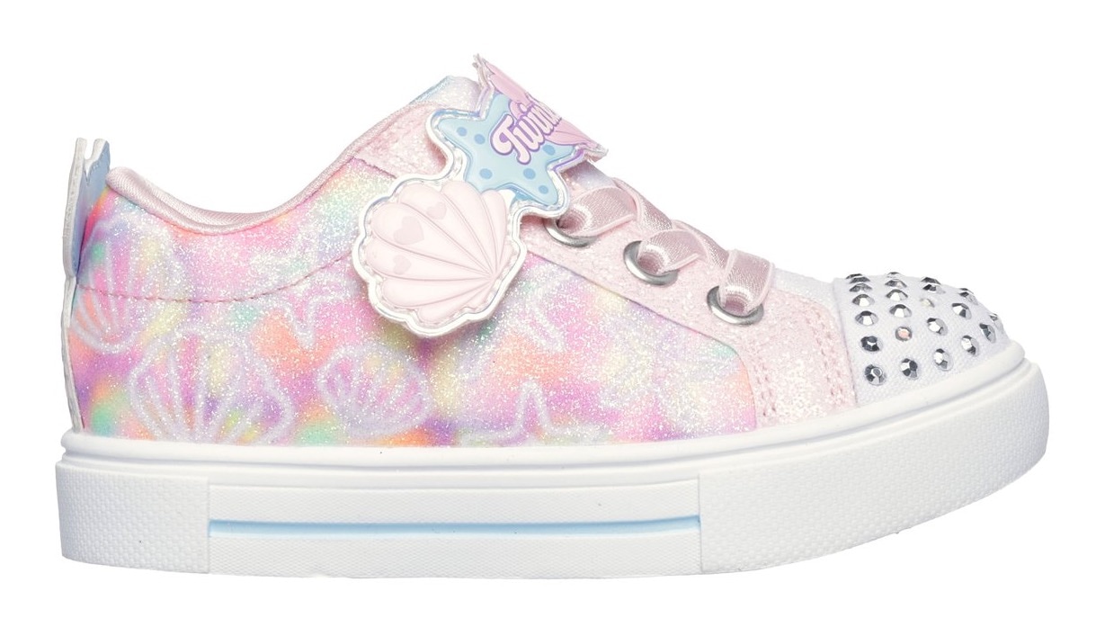 Skechers Lauflernschuh »TWINKLE SPARKS LIGHTS«, Sneaker,Blink,-Klettschuh mit Glitzer, Größenschablone zum Download