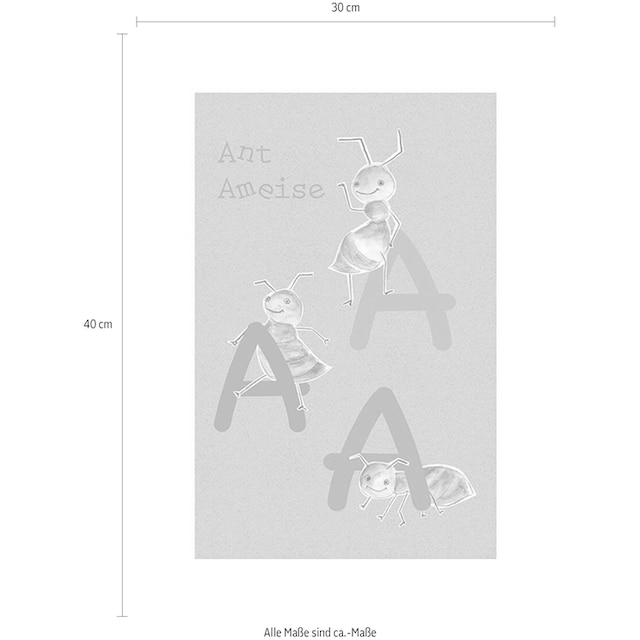 Komar Poster »ABC Animal A«, Buchstaben, Höhe: 40cm kaufen | BAUR