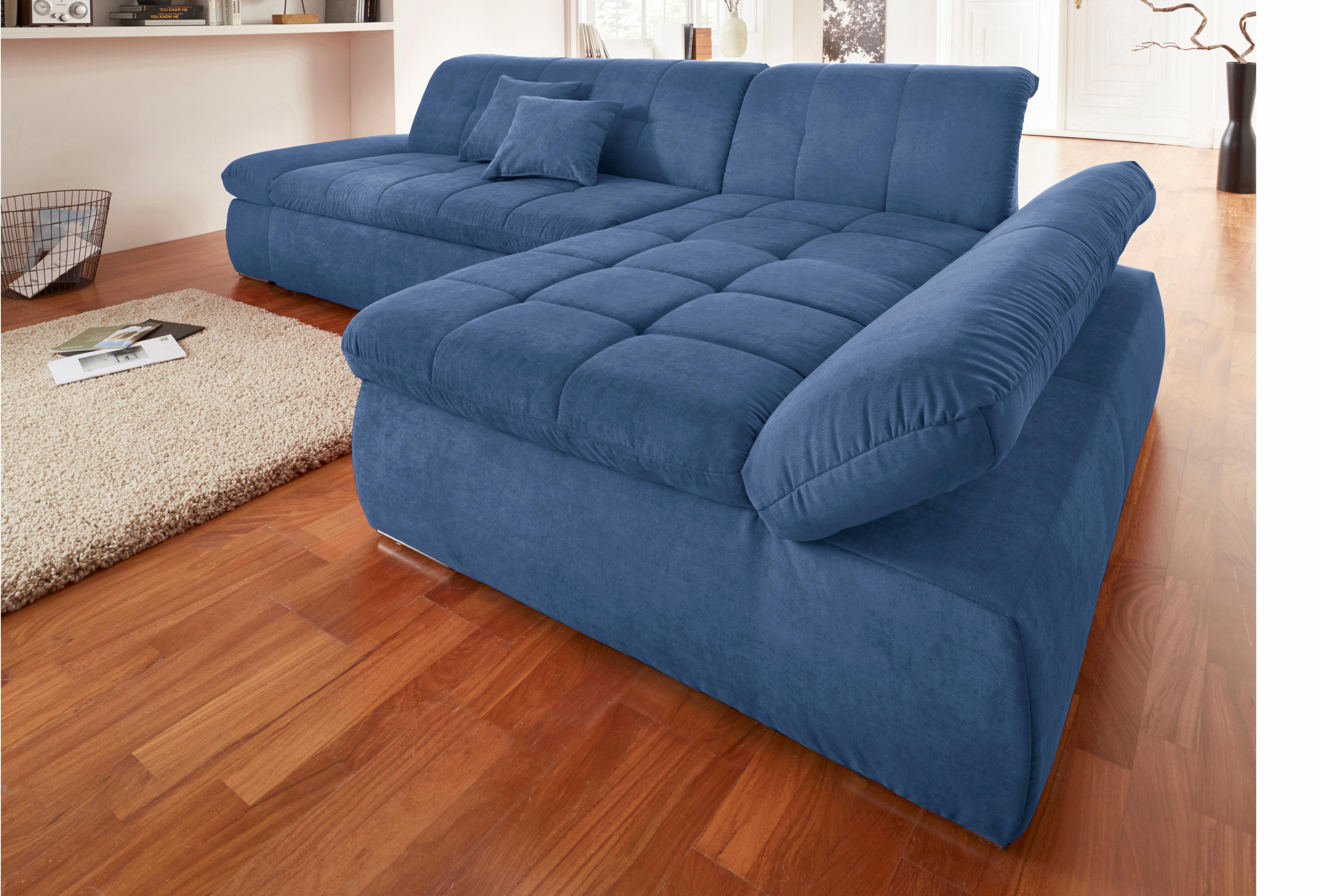 DOMO collection Ecksofa "NMORIC XXL, 300x172x80cm, viel Platz, bequem, L-Form" wahlweise mit Bettfunktion und Armlehnverstellung