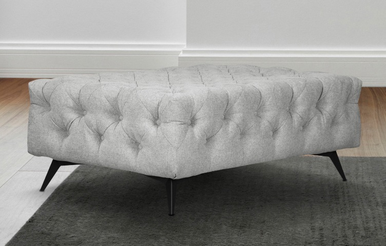 Home affaire Polsterhocker "Amaury" Chesterfield-Optik, Breite 120cm, Fußfa günstig online kaufen