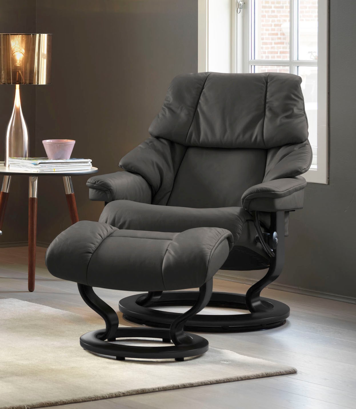 Stressless Fußhocker "Reno", mit Classic Base, Gestell Schwarz