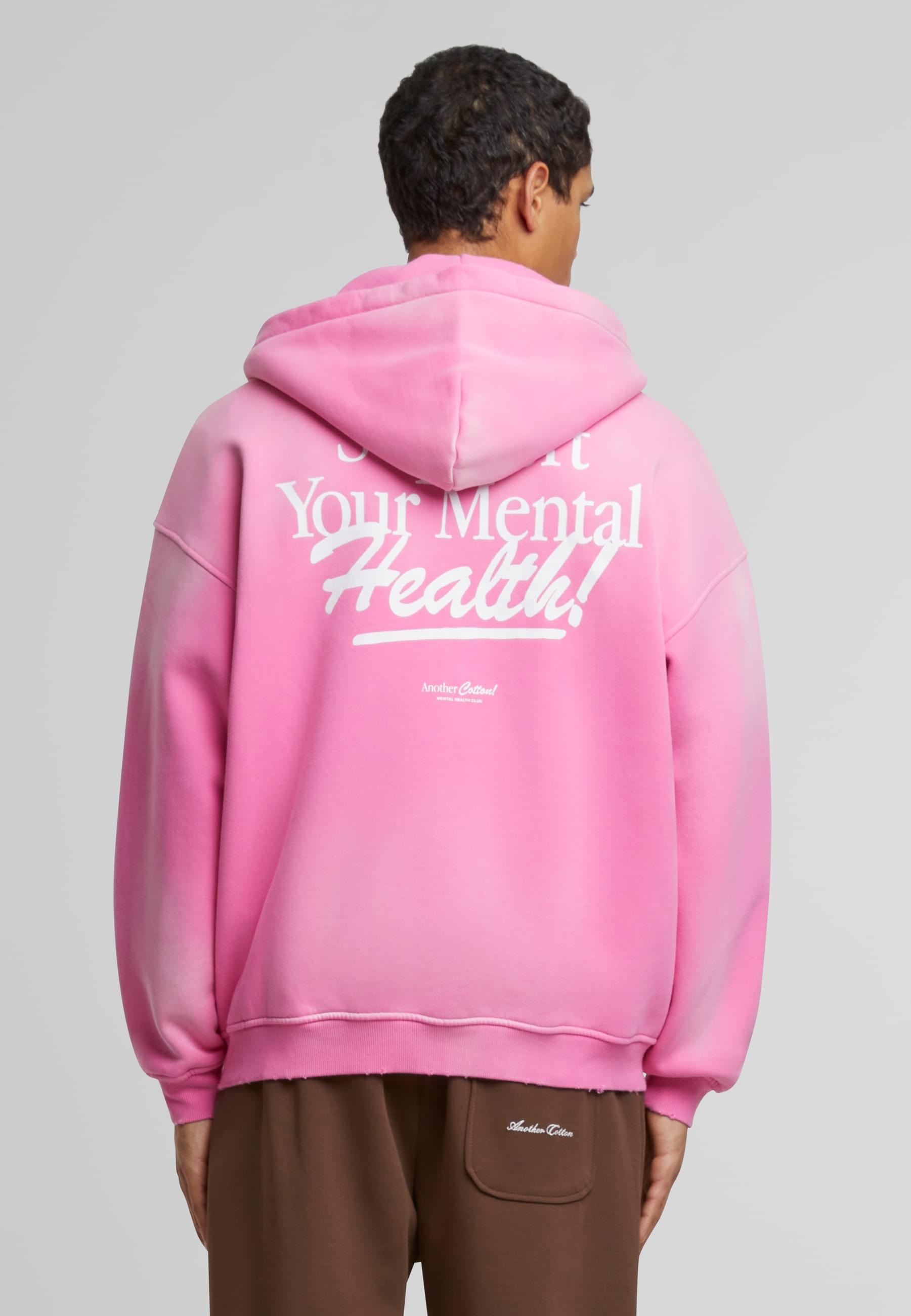 Another Cotton Lab Sweatjacke »Another Cotton Lab Support Your Mental Oversized Zip Hoodie«