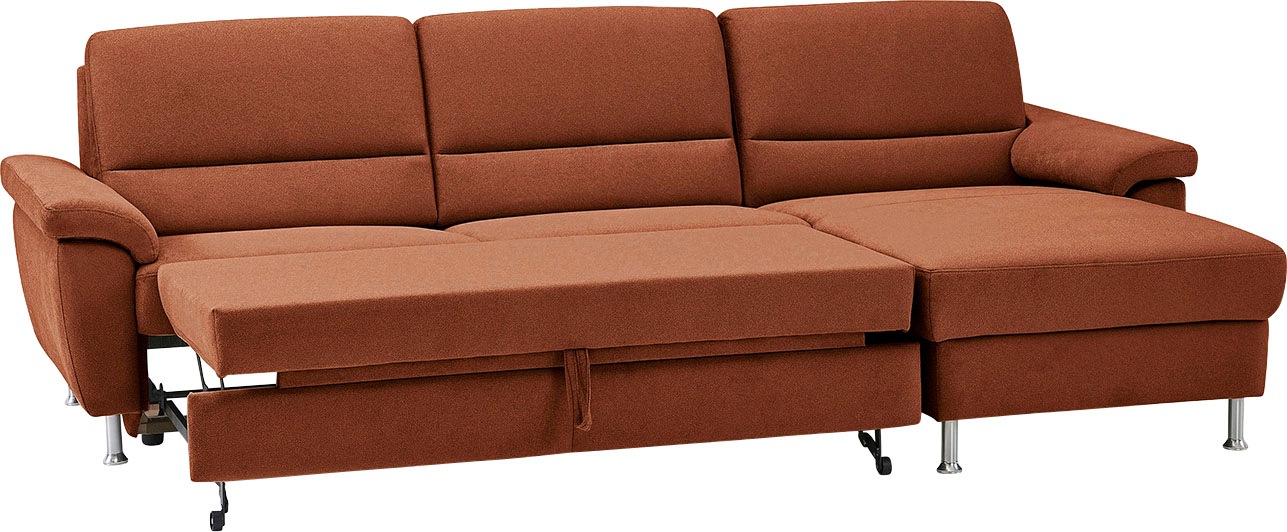 CALIZZA INTERIORS Ecksofa »Onyx L-Form«, Recamiere links oder rechts, wahlweise mit Bettfunktion, Breite 270 cm