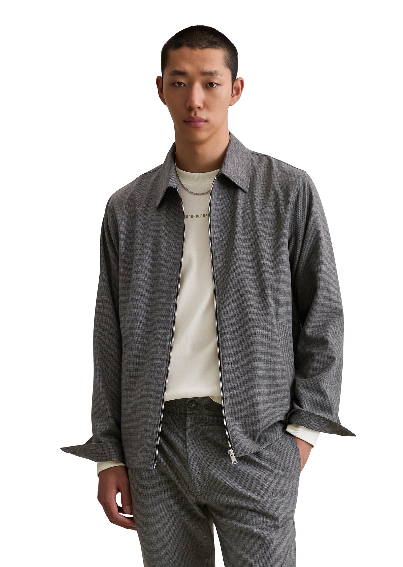 Marc OPolo DENIM Kurzjacke "aus hochwertigem Material-Mix" ohne Kapuze günstig online kaufen