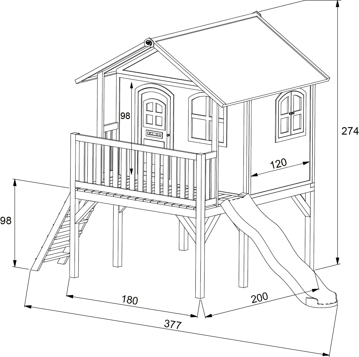 AXI Spielturm »Sophie«, BxTxH: 380x212x274 cm