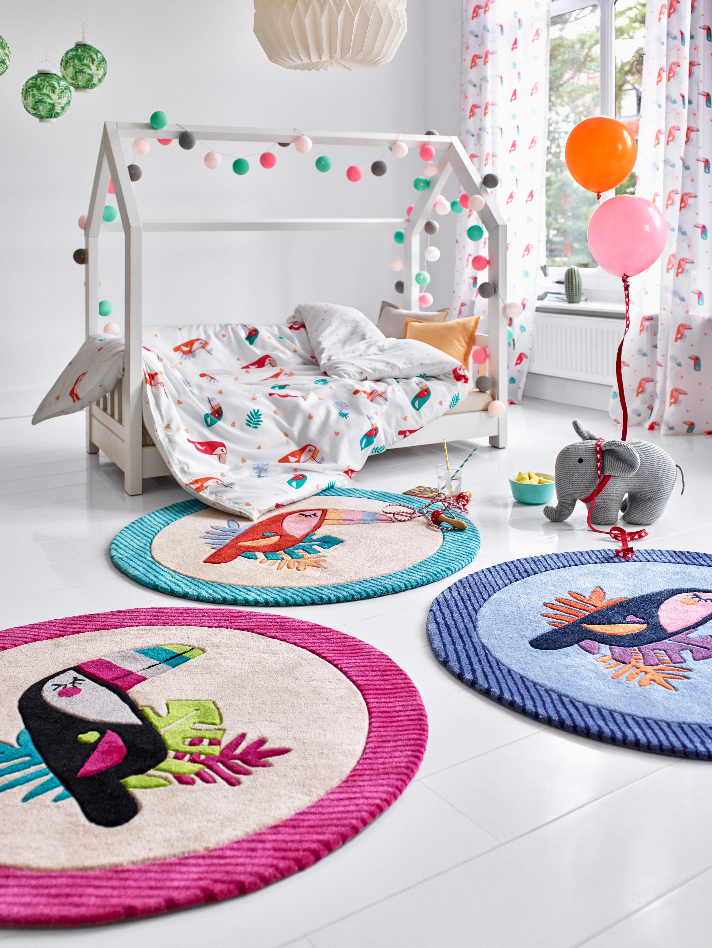 Esprit Kinderteppich »E-Toucan«, rund, besonders weich, Motiv Toucan