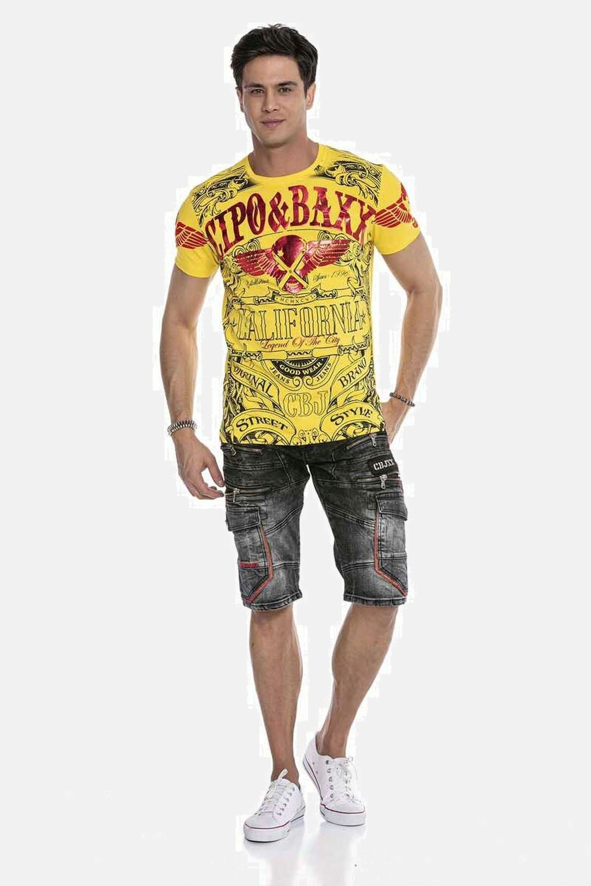 Cipo & Baxx Jogg Pants »Bermuda & Short«, mit Reißverschluss-Verzierungen, CK224