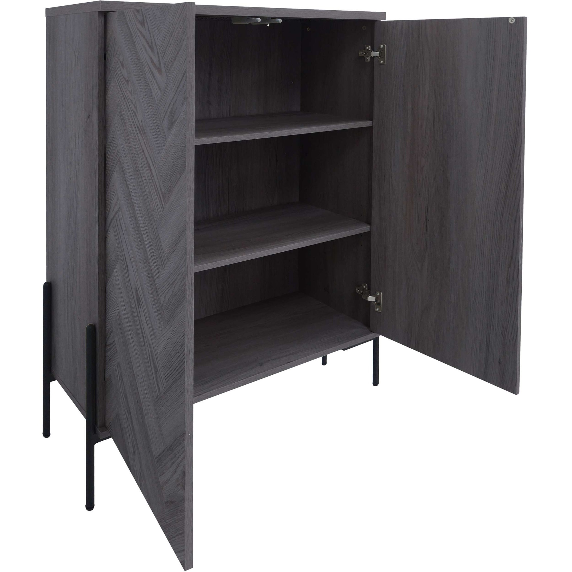 Leonique Highboard "Eadwine" Kommode, Midischrank, Push-to-open, Türen mit günstig online kaufen