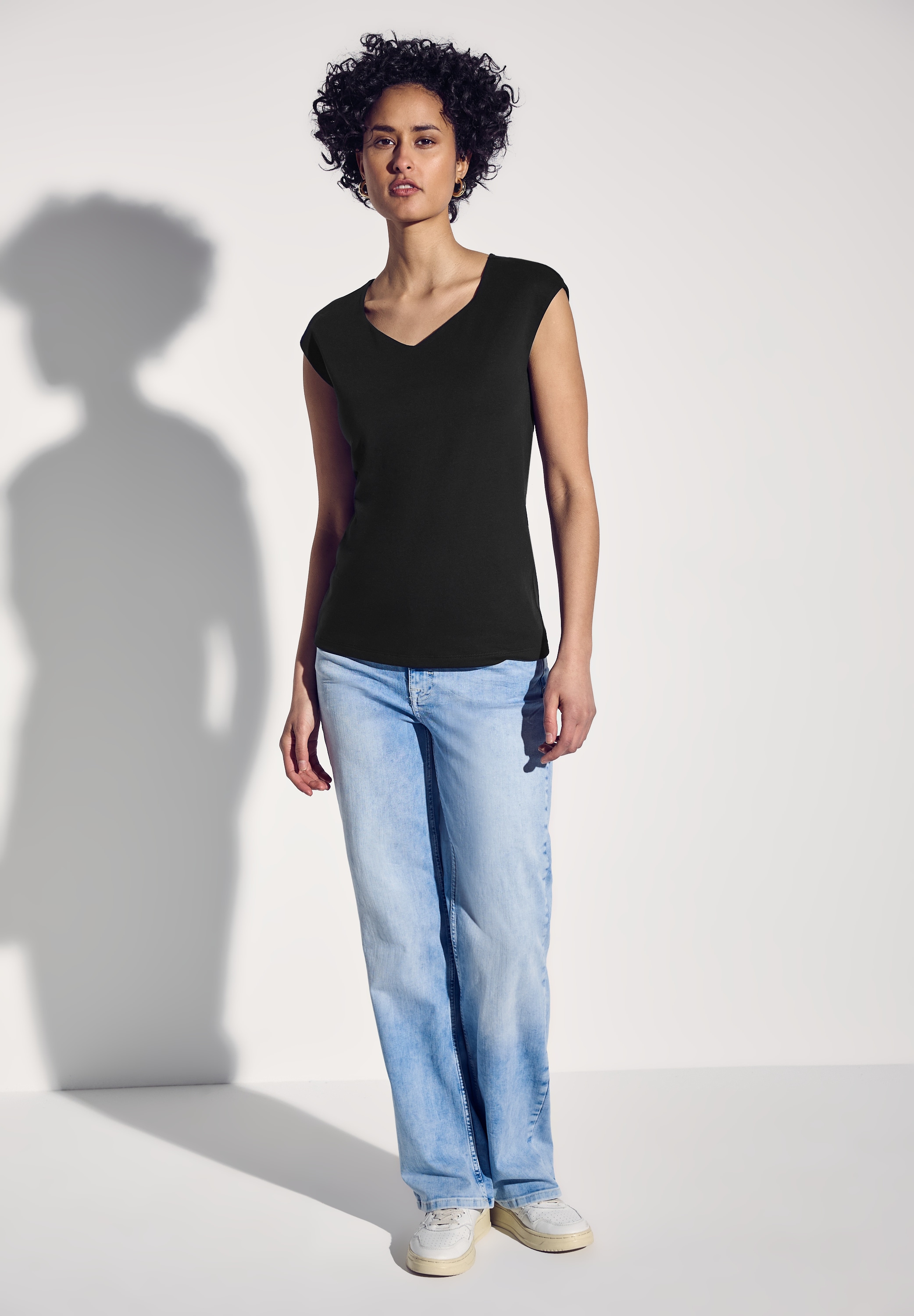 STREET ONE V-Shirt, doppellagig