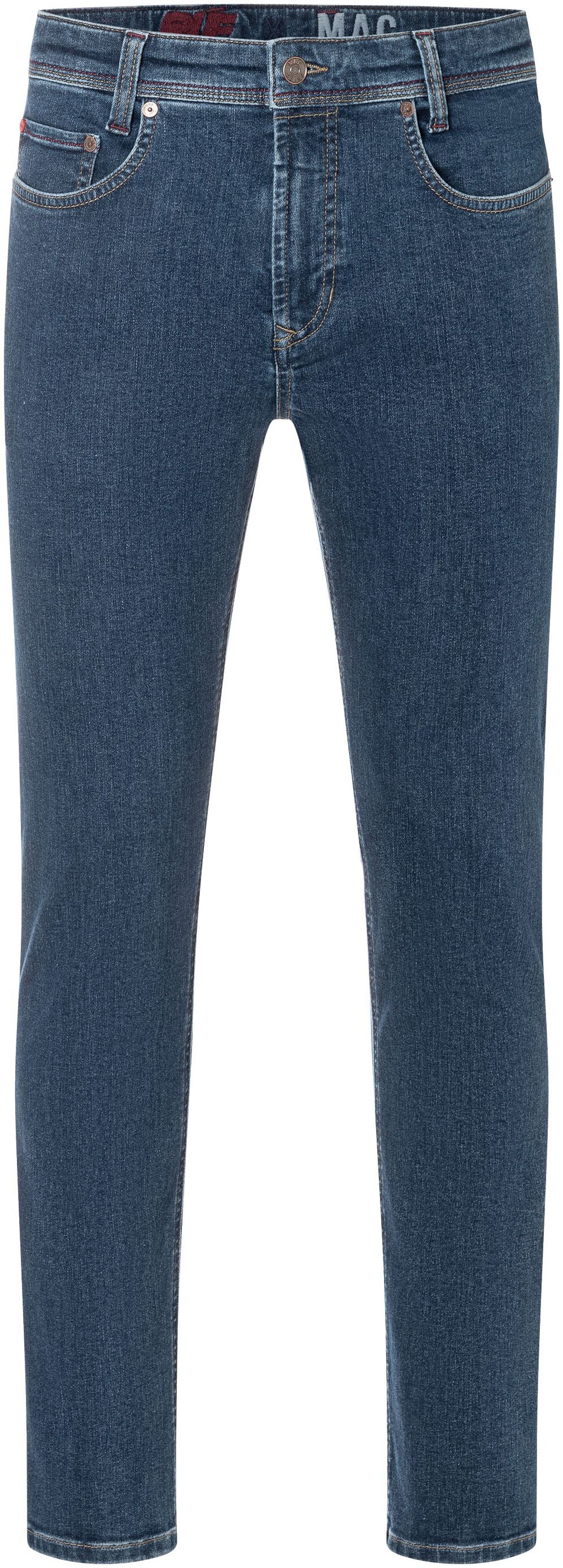 Straight-Jeans MAC "Flexx-Driver", Herren, Gr. 32, Länge 34, tiefblau stonewash, Denim/Jeans, Obermaterial: 92% Baumwolle, 6% Elastomultiester, 2% Elasthan, Jeans Straight-Jeans, super elastisch