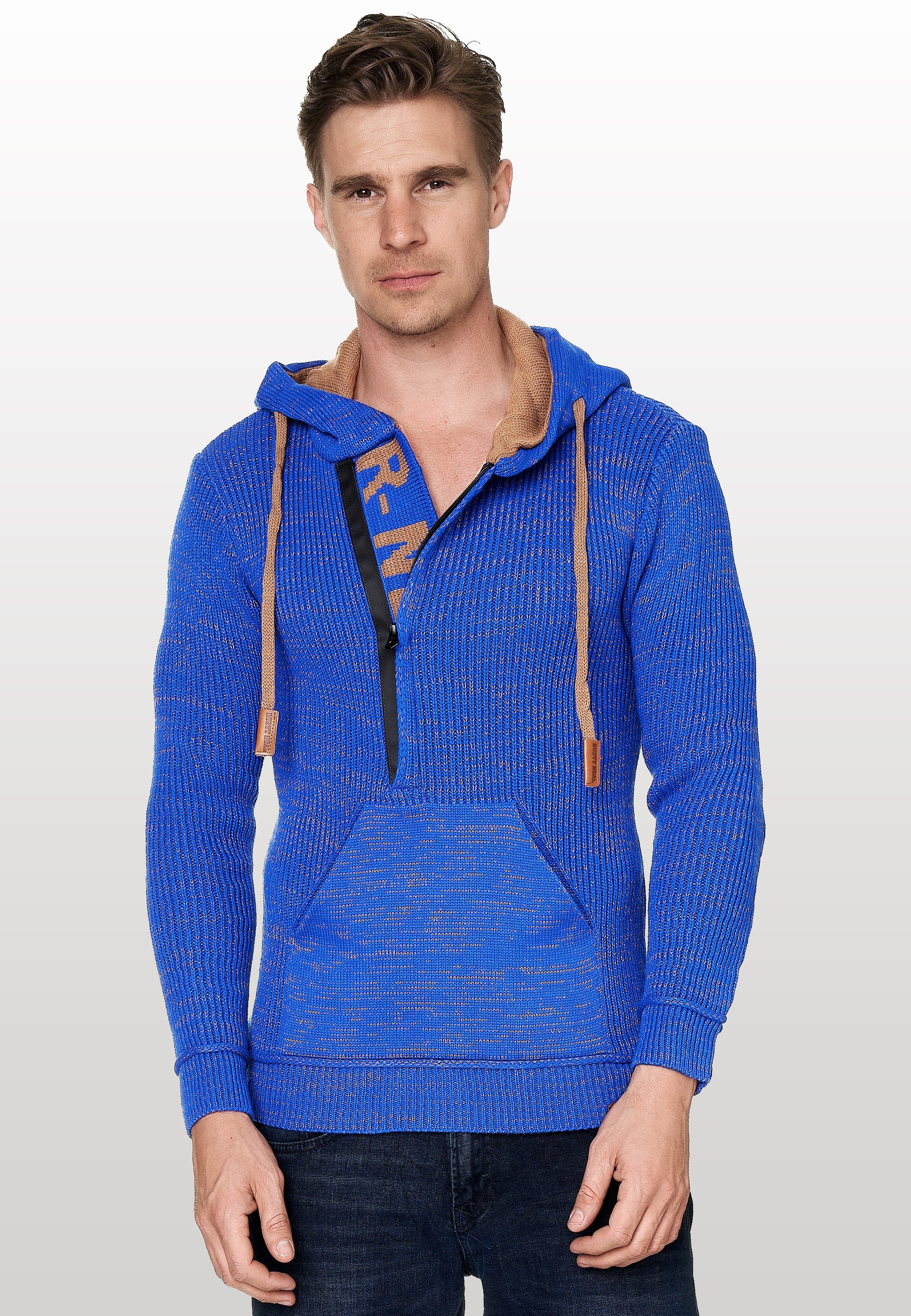 Rusty Neal Kapuzensweatshirt, mit stylischem Ausschnitt