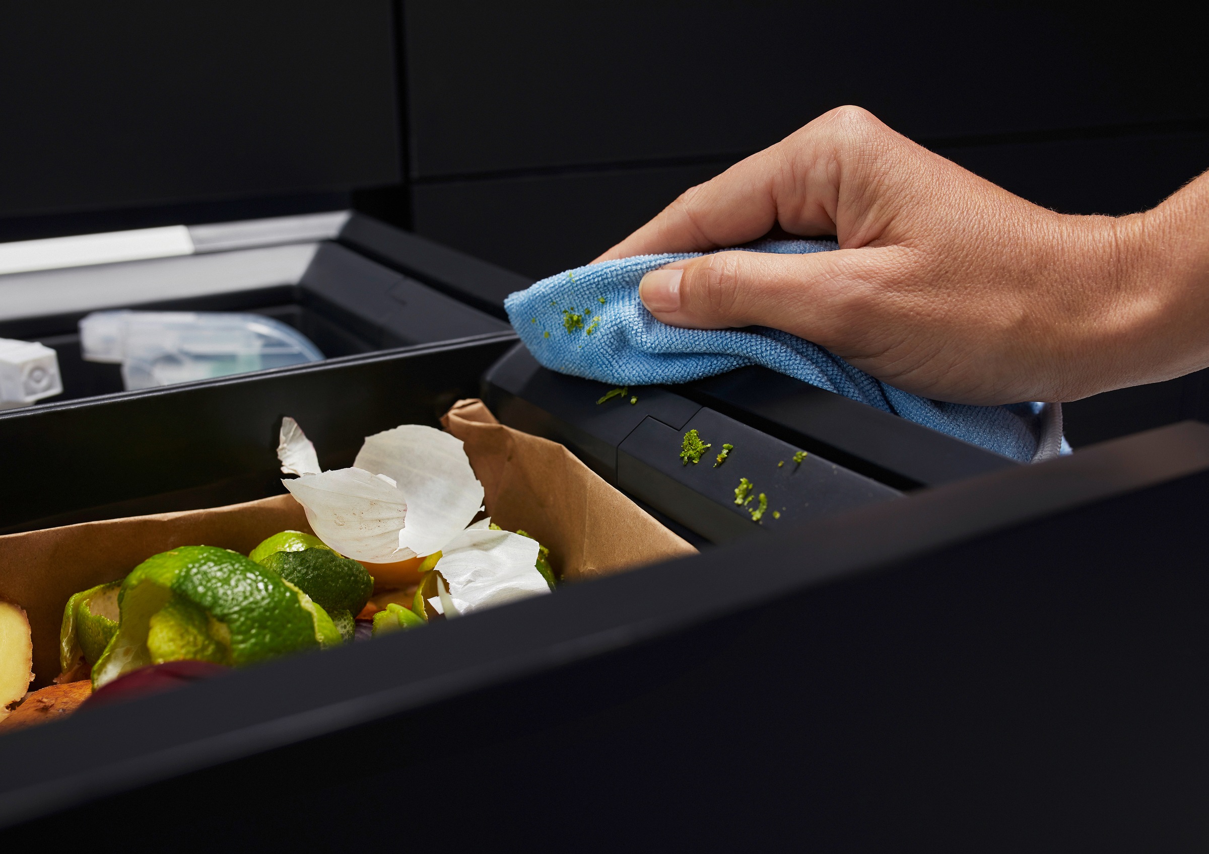 Blanco Einbaumülleimer »FLEXON II Low 60/4« 4 Behälter Abwaschbare und entnehmbare Eimer