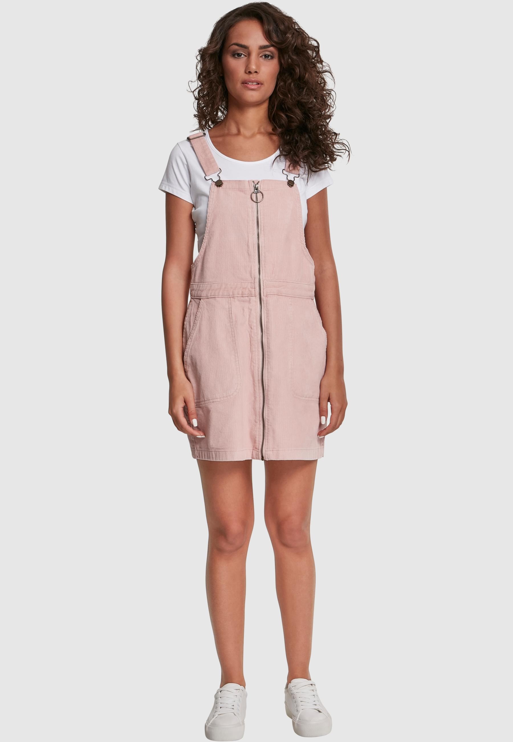 URBAN CLASSICS Shirtkleid »Urban Classics Damen Ladies Corduroy Dungaree Dress«, (1 tlg.)