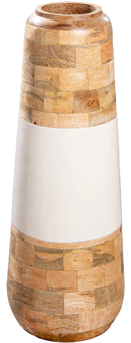 GILDE Bodenvase "Vase Naturelle naturfarben-weiß", (1 St.) günstig online kaufen