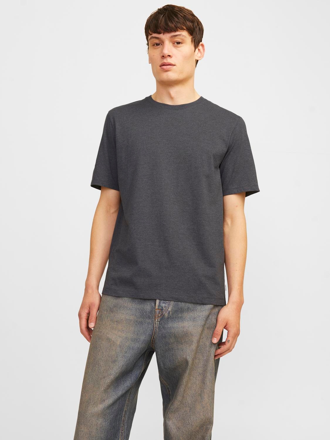 Jack & Jones Rundhalsshirt "JJEORGANIC MELANGE TEE SS O-NECK NOOS", in Mela günstig online kaufen